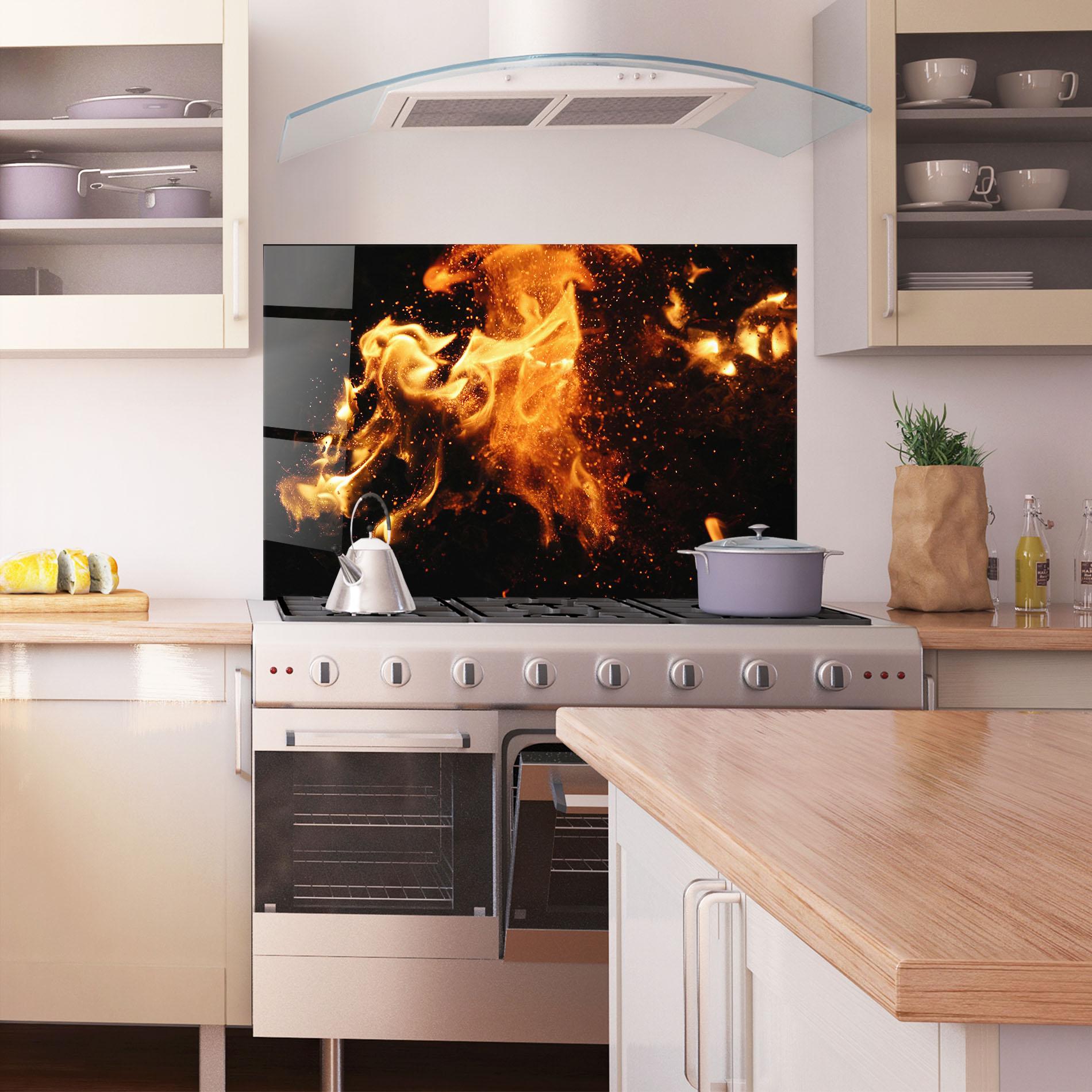 Стъклен панел за кухня Close Up mockup 1