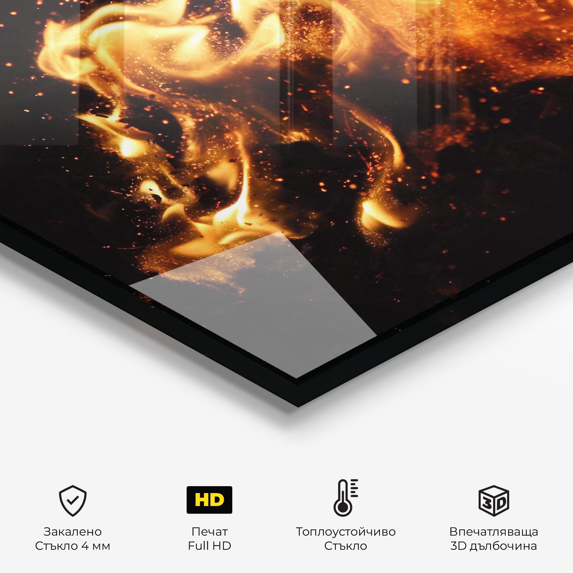 Стъклен панел за кухня Close Up mockup 2