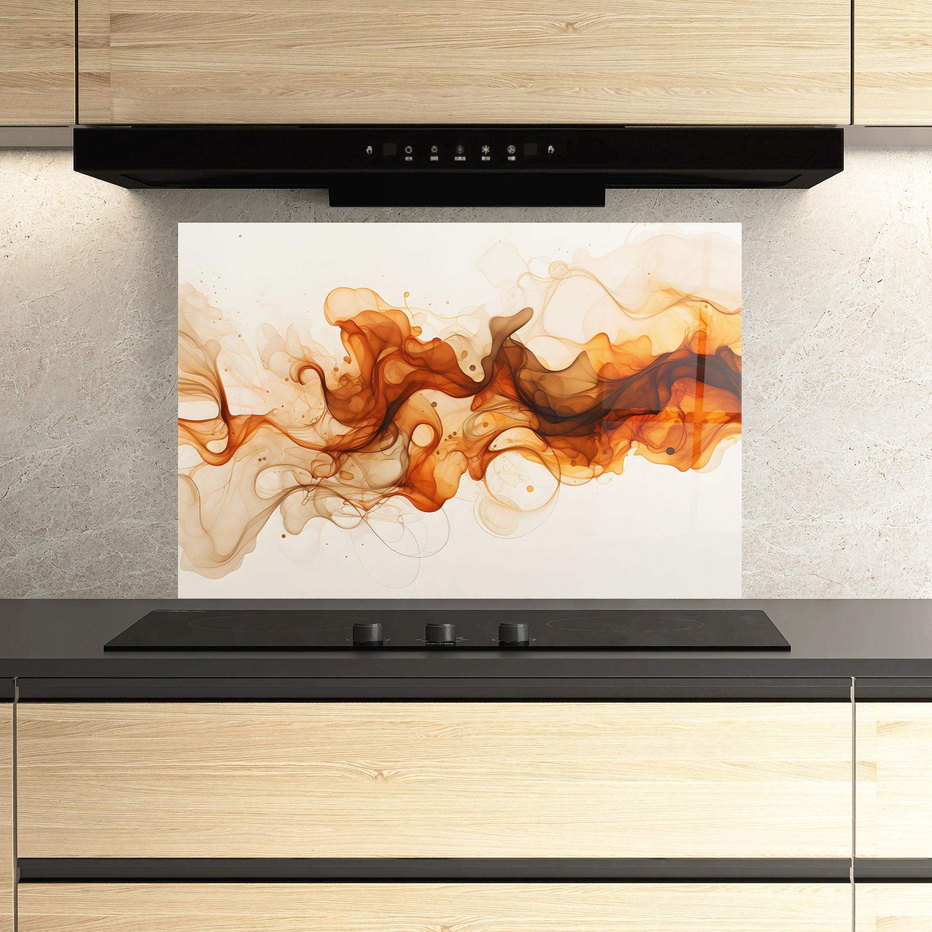 Стъклен панел за кухня Fire Aroma mockup 3