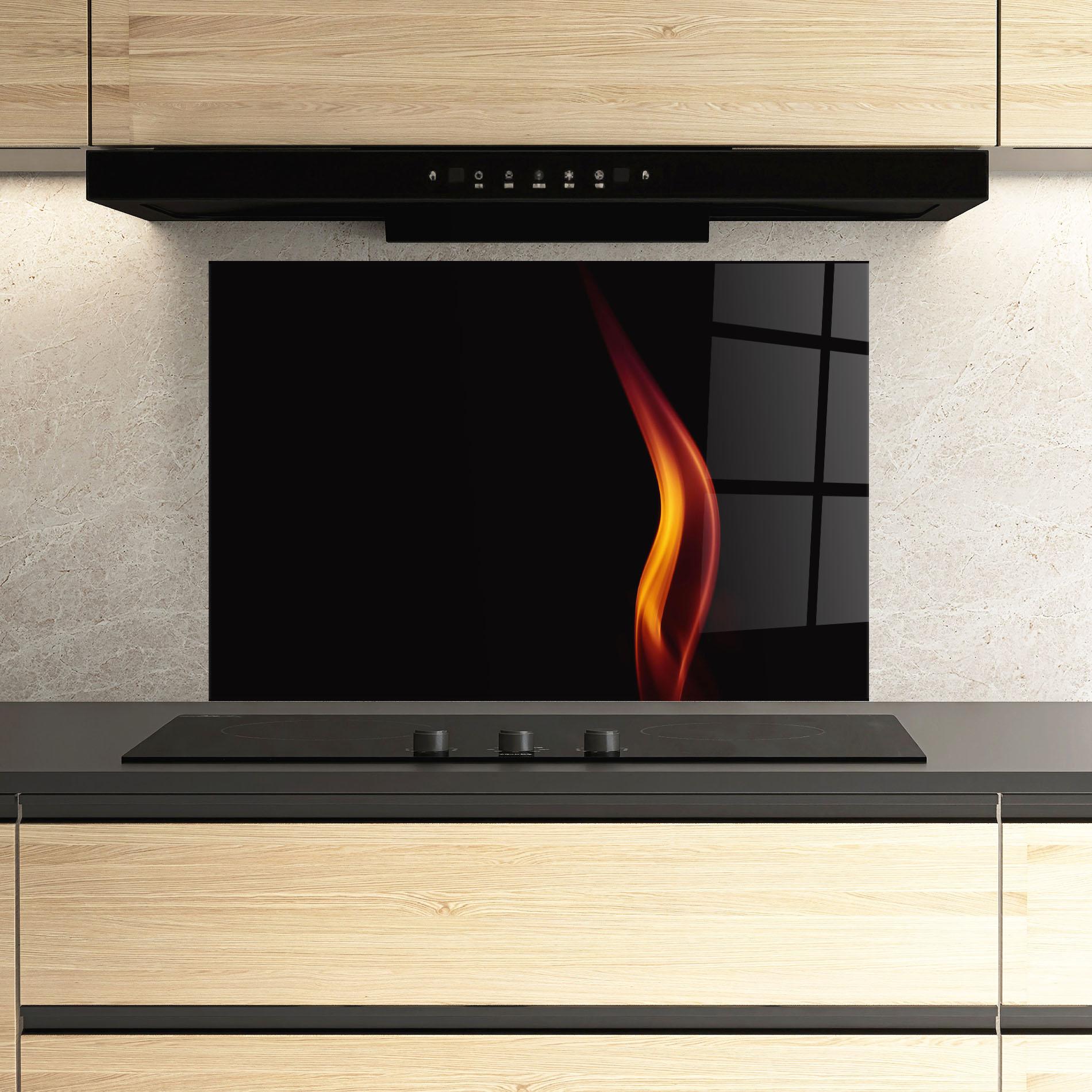 Стъклен панел за кухня Flame Relax mockup 3