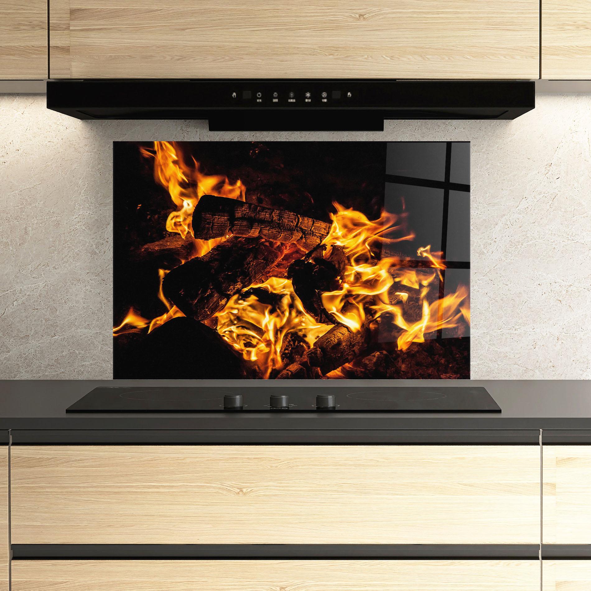 Стъклен панел за кухня Incandescent Heat mockup 3