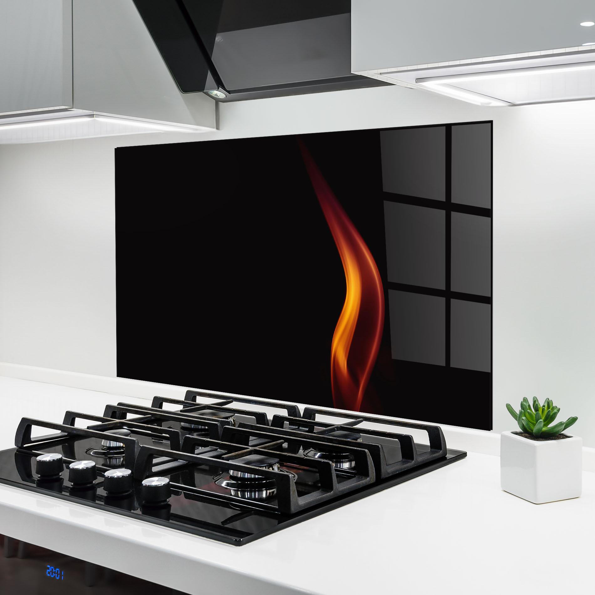 Стъклен панел за кухня Flame Relax mockup 6