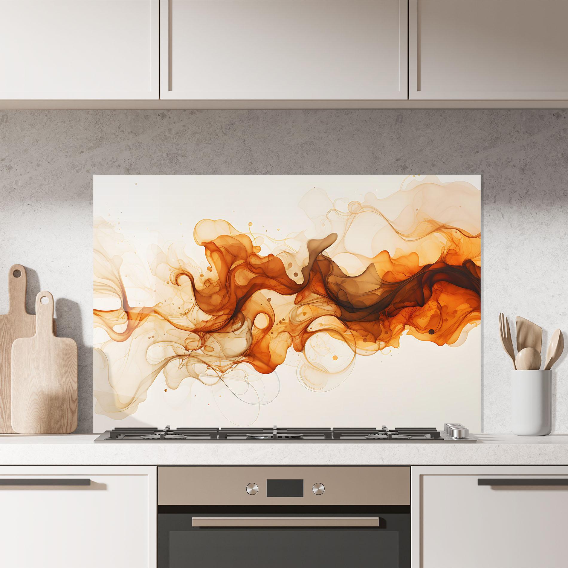 Стъклен панел за кухня Fire Aroma mockup 7