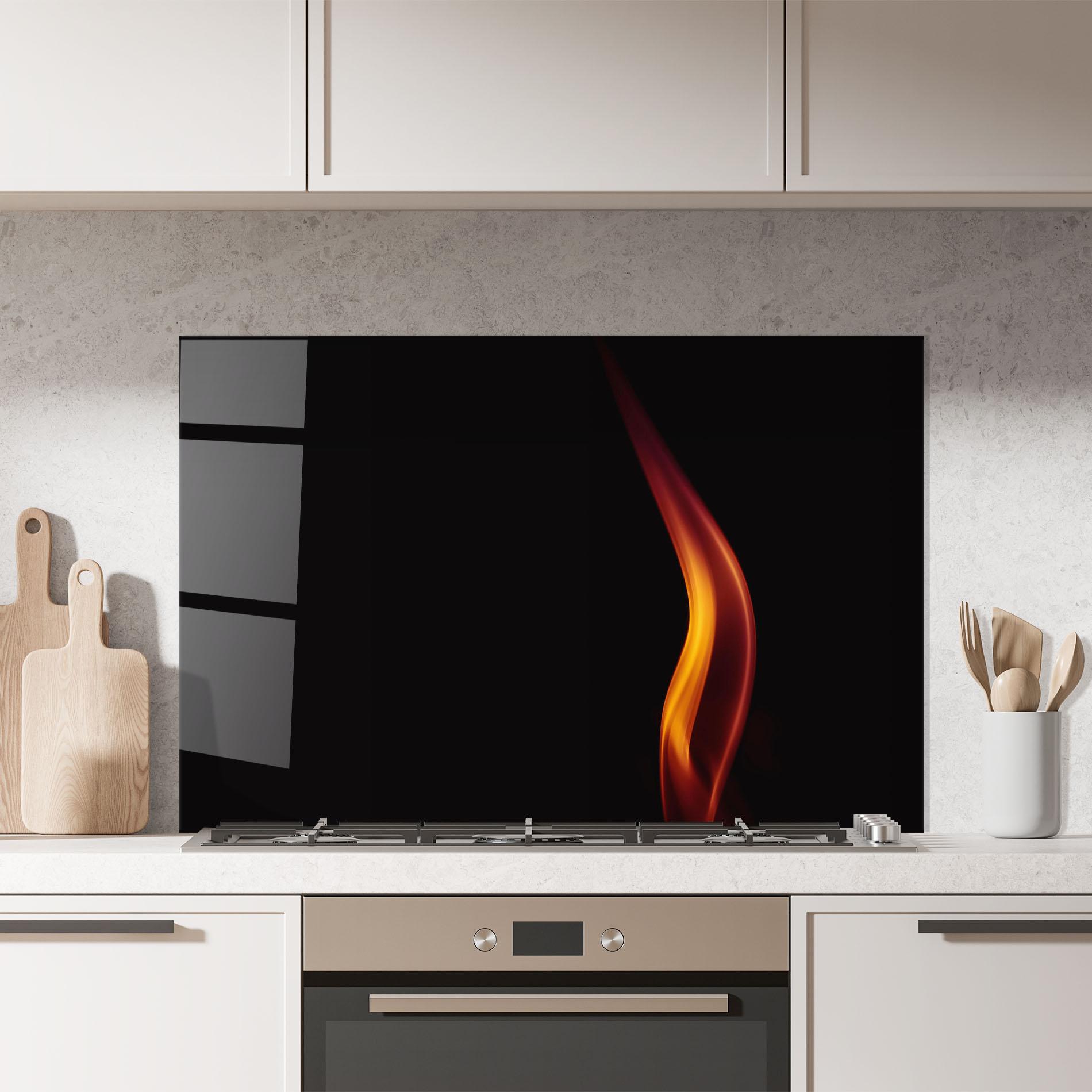 Стъклен панел за кухня Flame Relax mockup 7