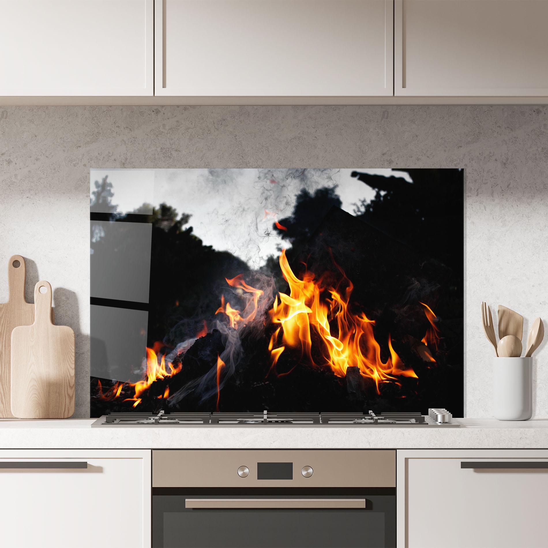 Стъклен панел за кухня Incendiary Light mockup 7