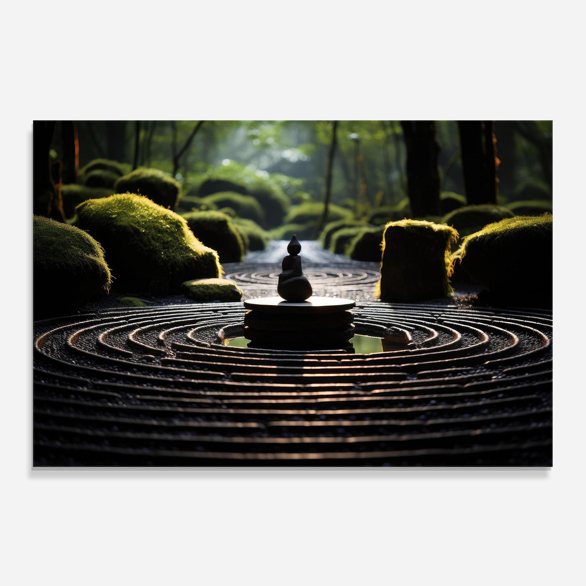 Стъклен панел за кухня Beautiful Zen Garden mockup 0
