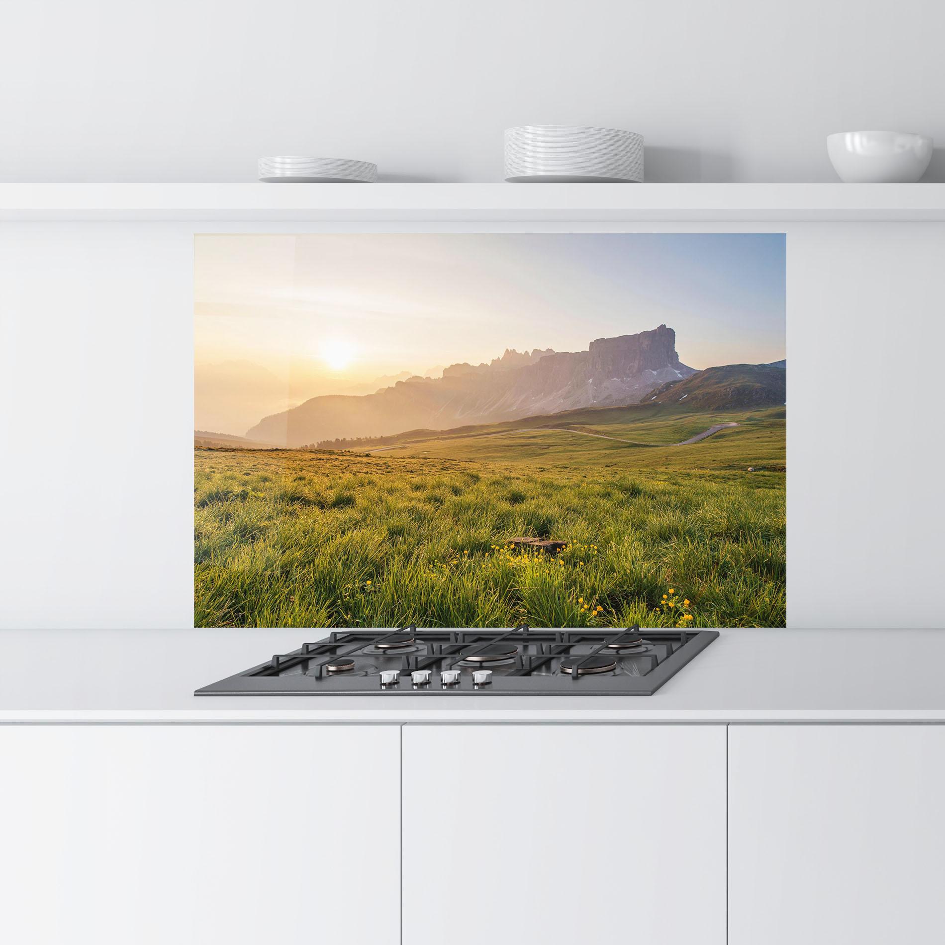 Стъклен панел за кухня Calming View mockup 9