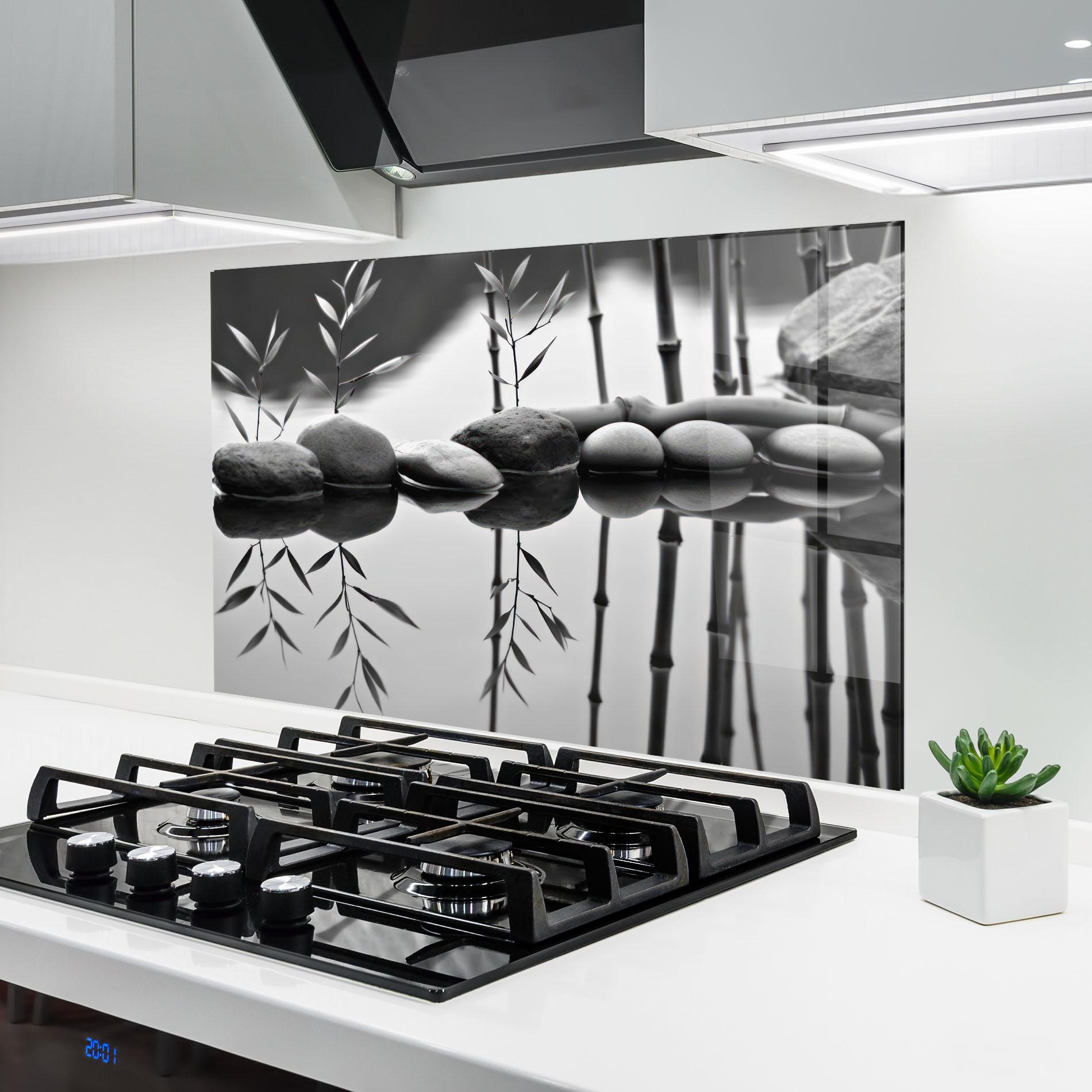 Стъклен панел за кухня Bamboo Lake mockup 6