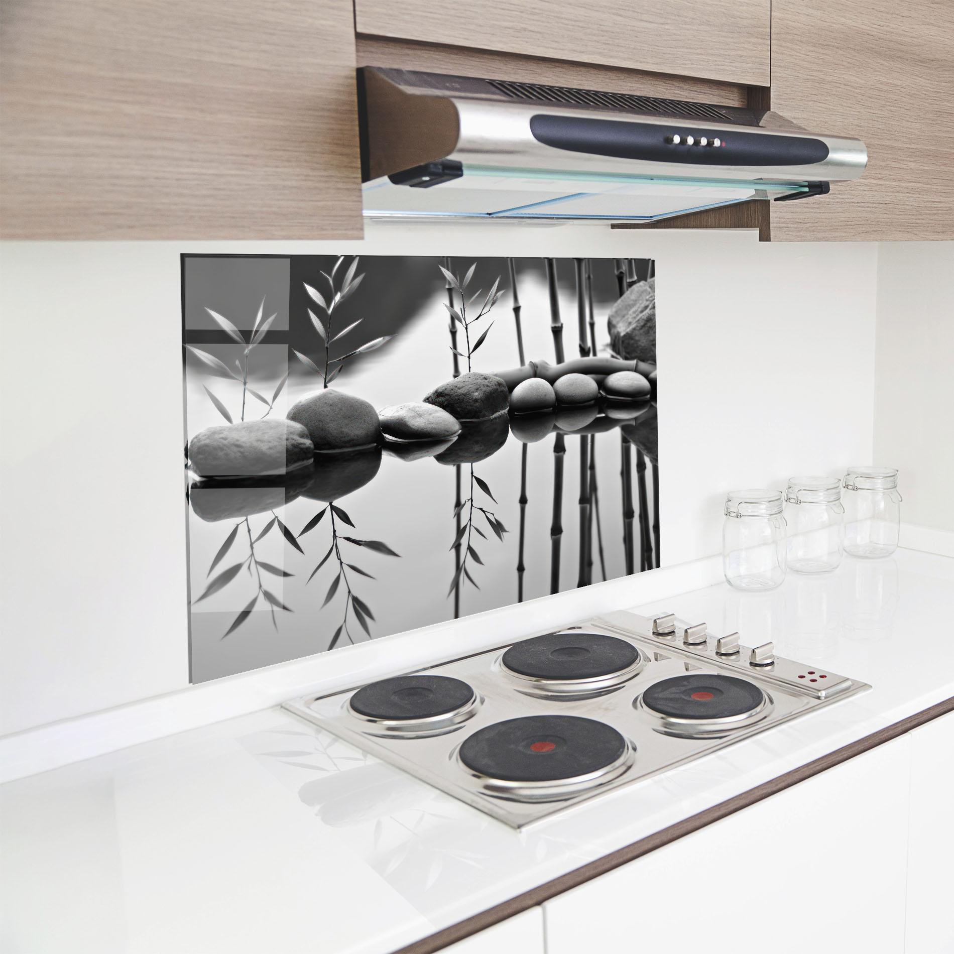 Стъклен панел за кухня Bamboo Lake mockup 8