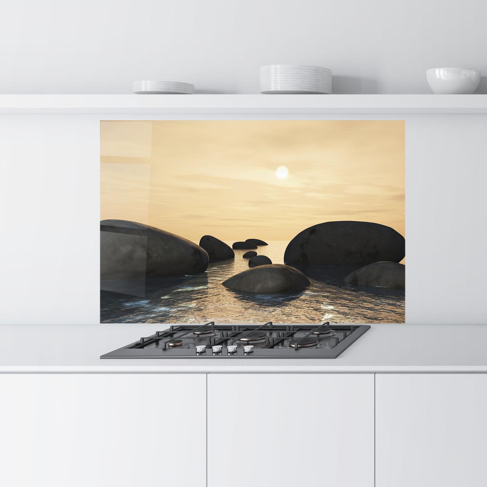 Стъклен панел за кухня Peace Rock mockup 9