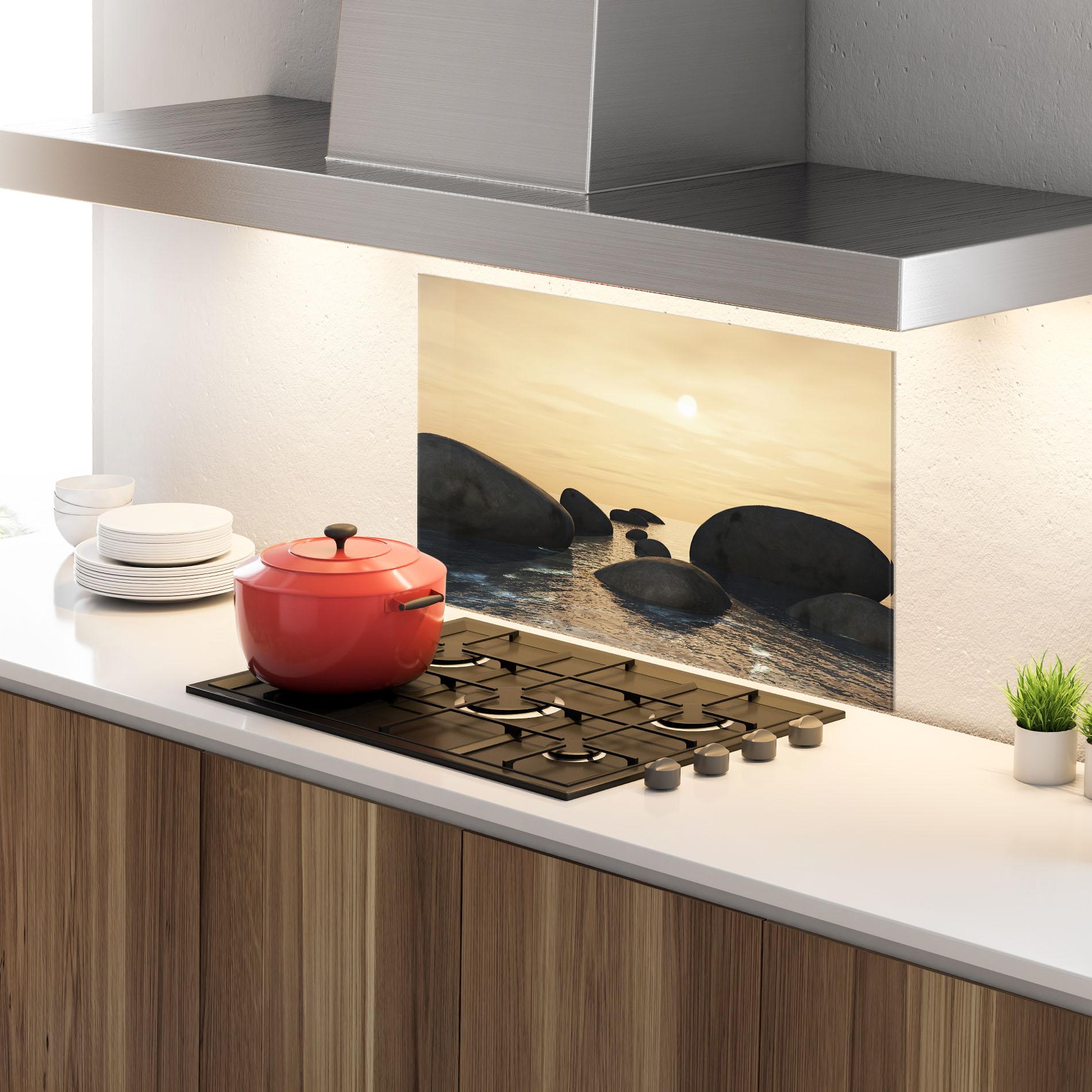 Стъклен панел за кухня Peace Rock mockup 4