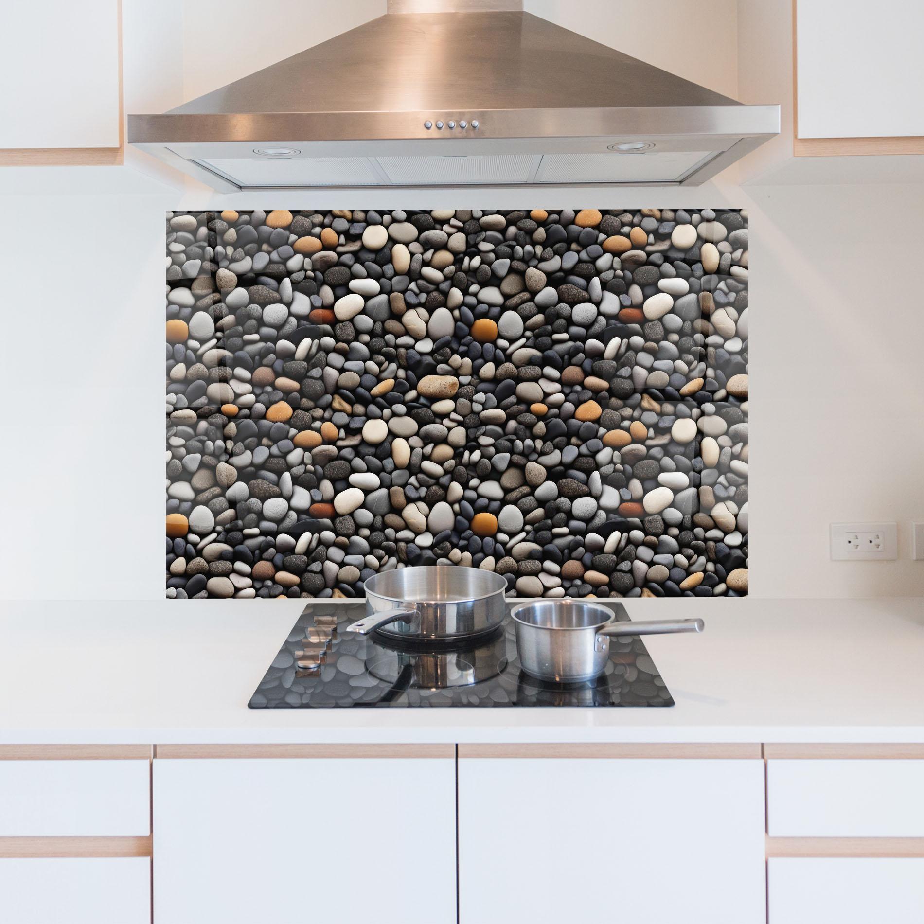 Стъклен панел за кухня Sea Rocks Color mockup 5