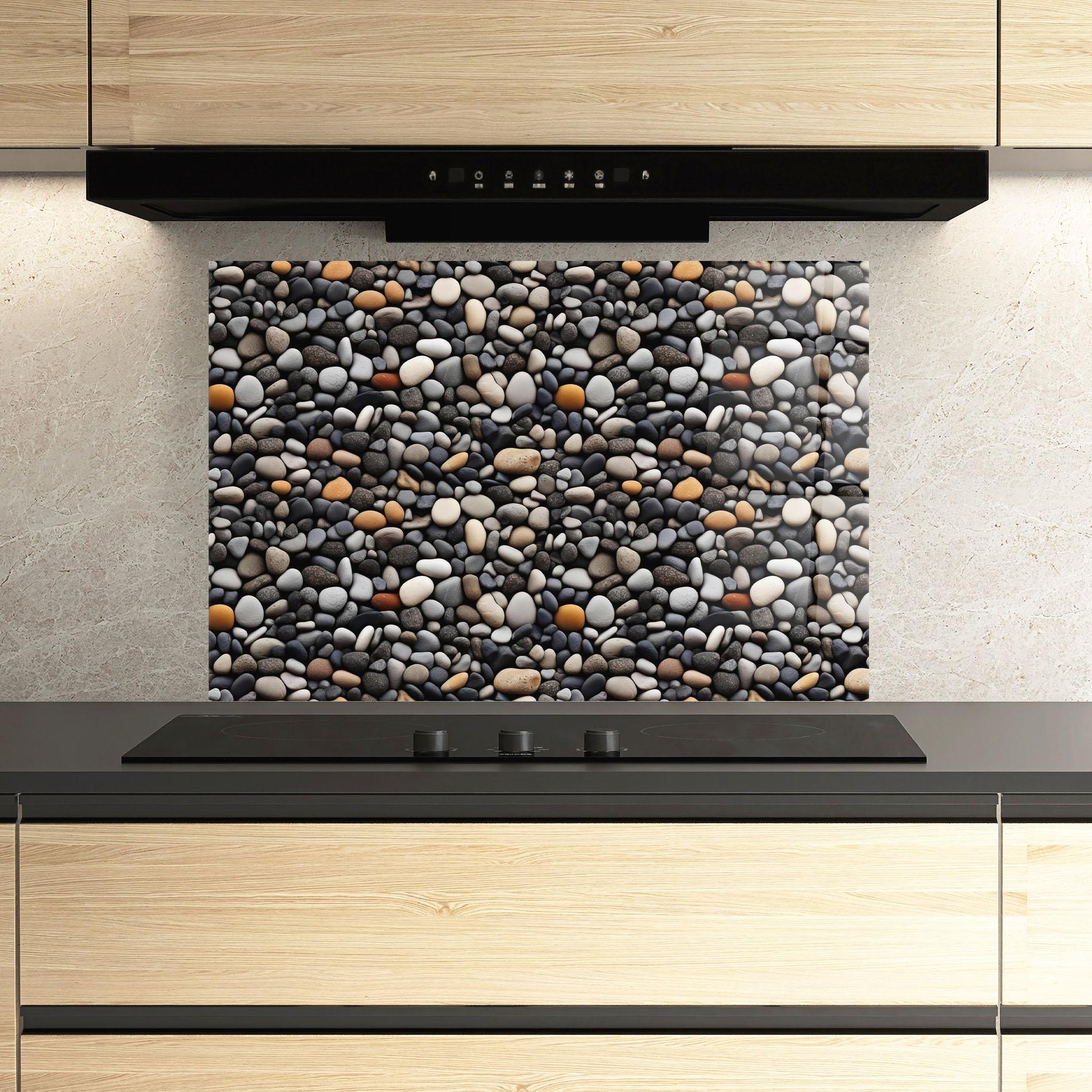 Стъклен панел за кухня Sea Rocks Color mockup 3