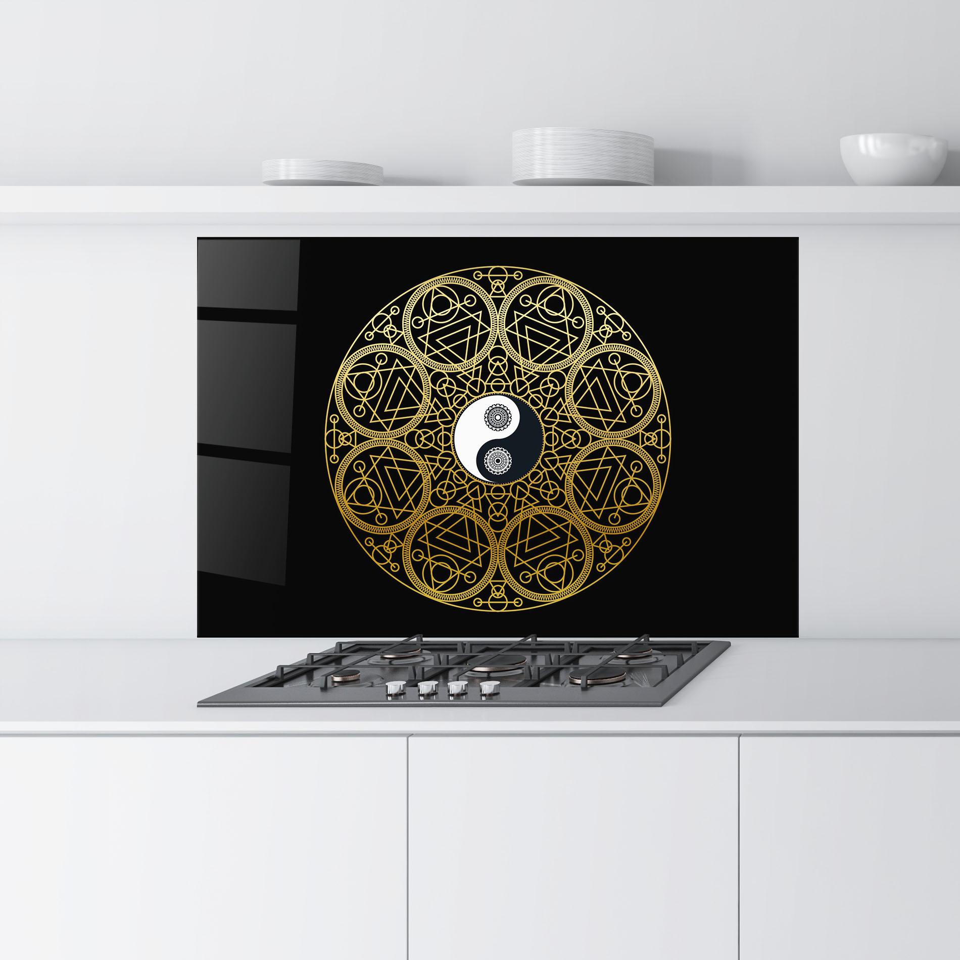 Стъклен панел за кухня Meditation Mandala mockup 9
