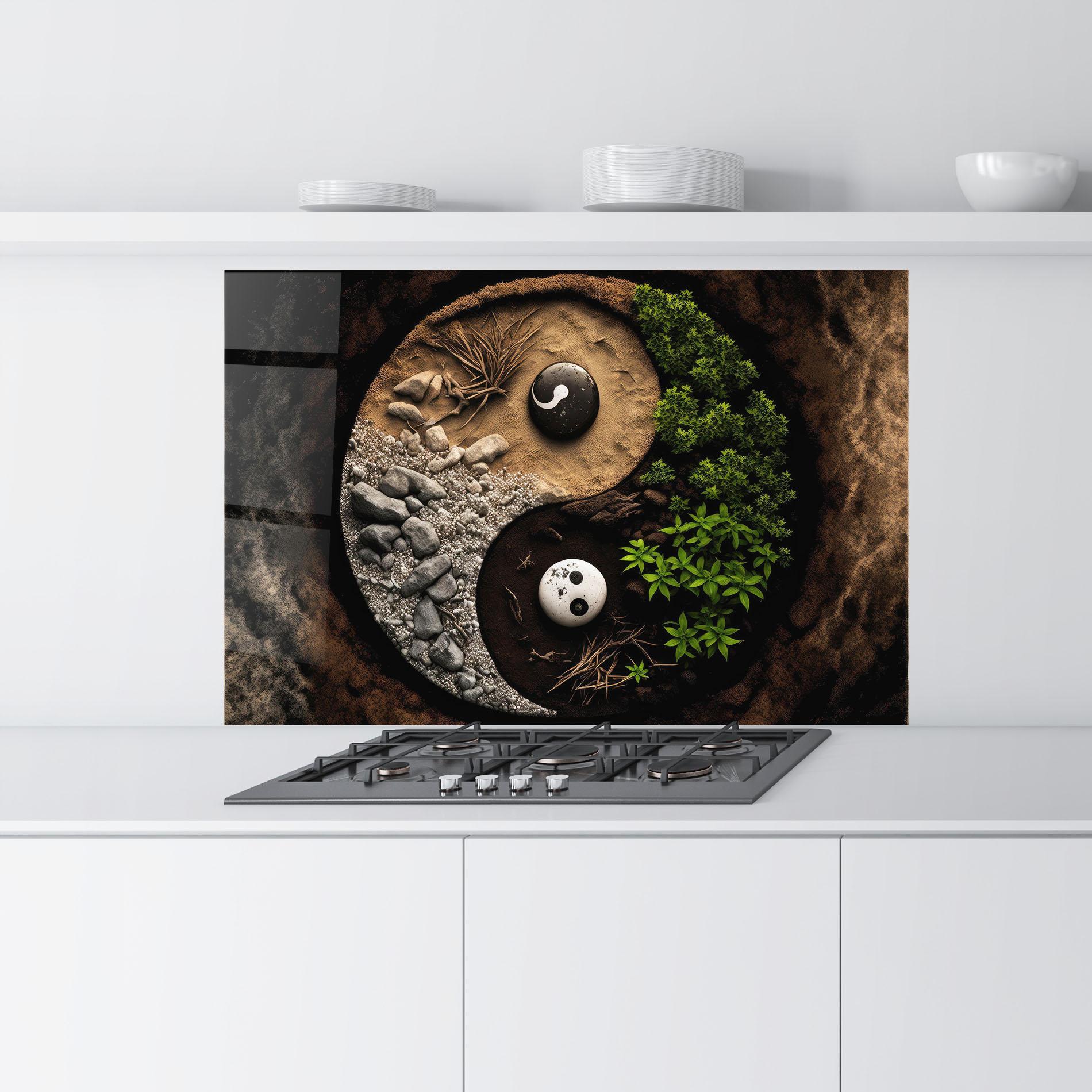 Стъклен панел за кухня Nature Yinyang mockup 9