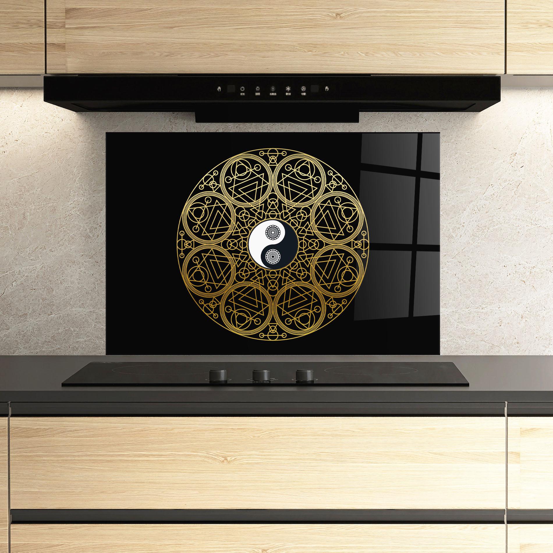 Стъклен панел за кухня Meditation Mandala mockup 3