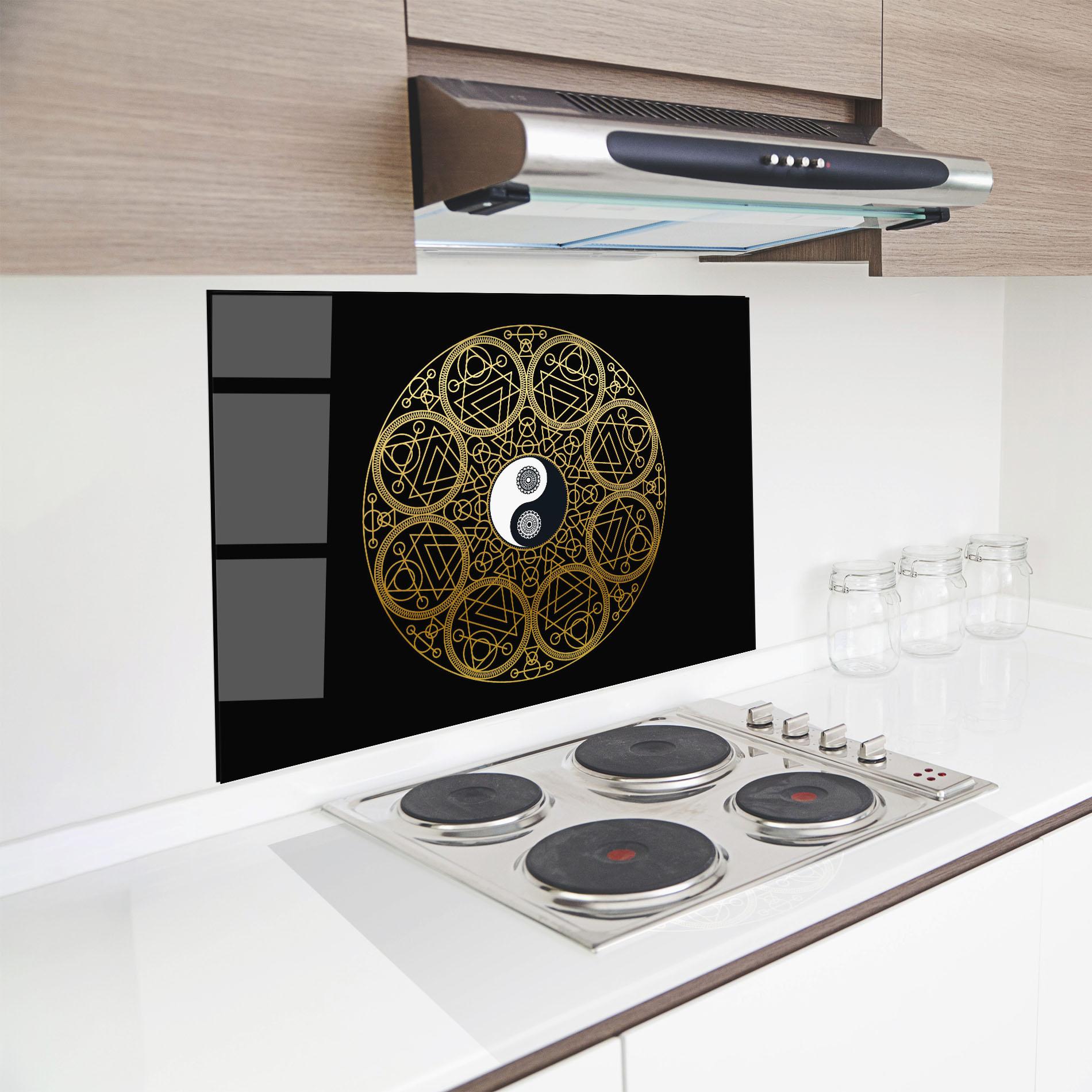 Стъклен панел за кухня Meditation Mandala mockup 8