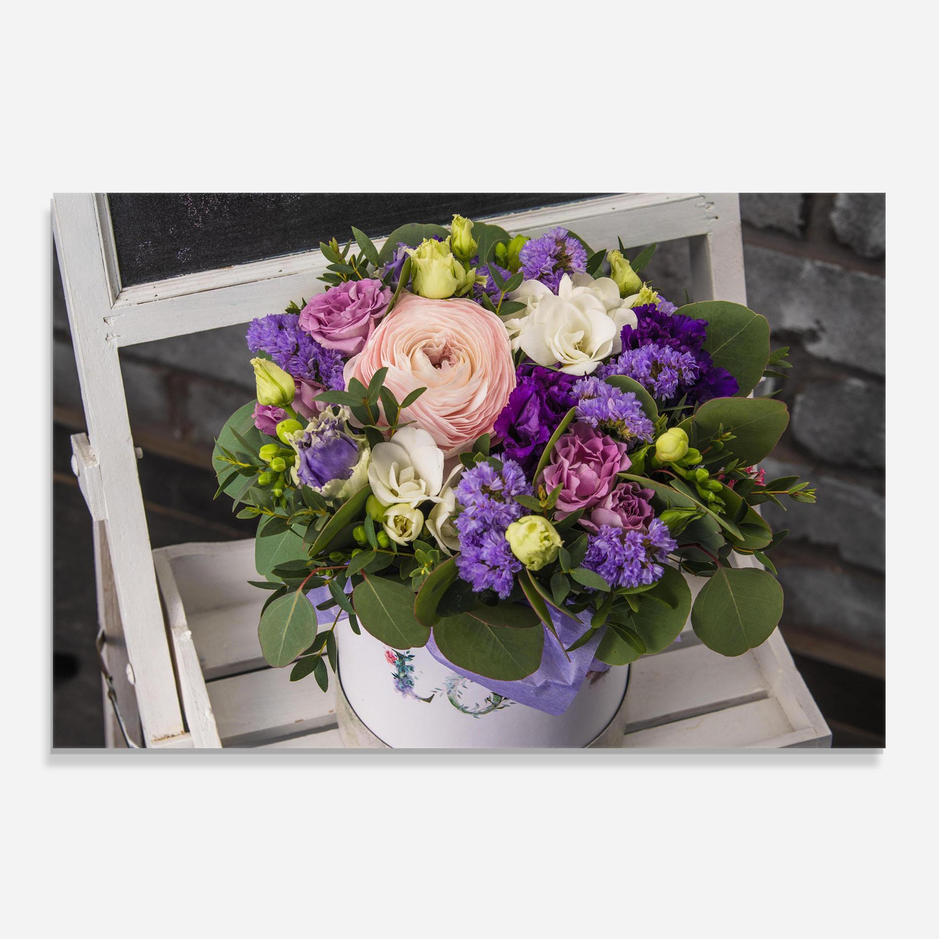 Стъклен панел за кухня Big Pink Rose Bouquet mockup 0