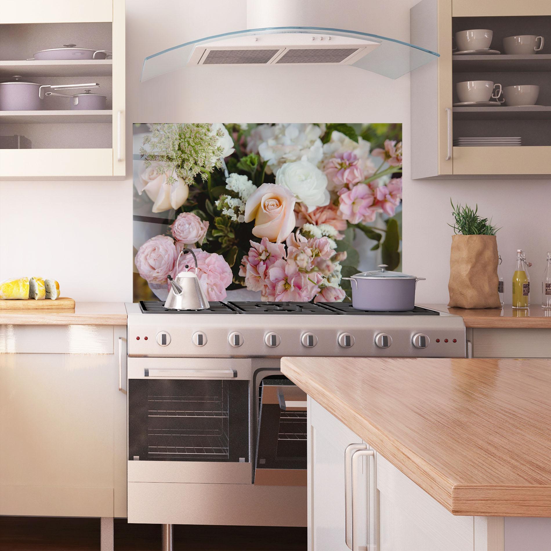 Стъклен панел за кухня Beautiful Pink Pastel mockup 1