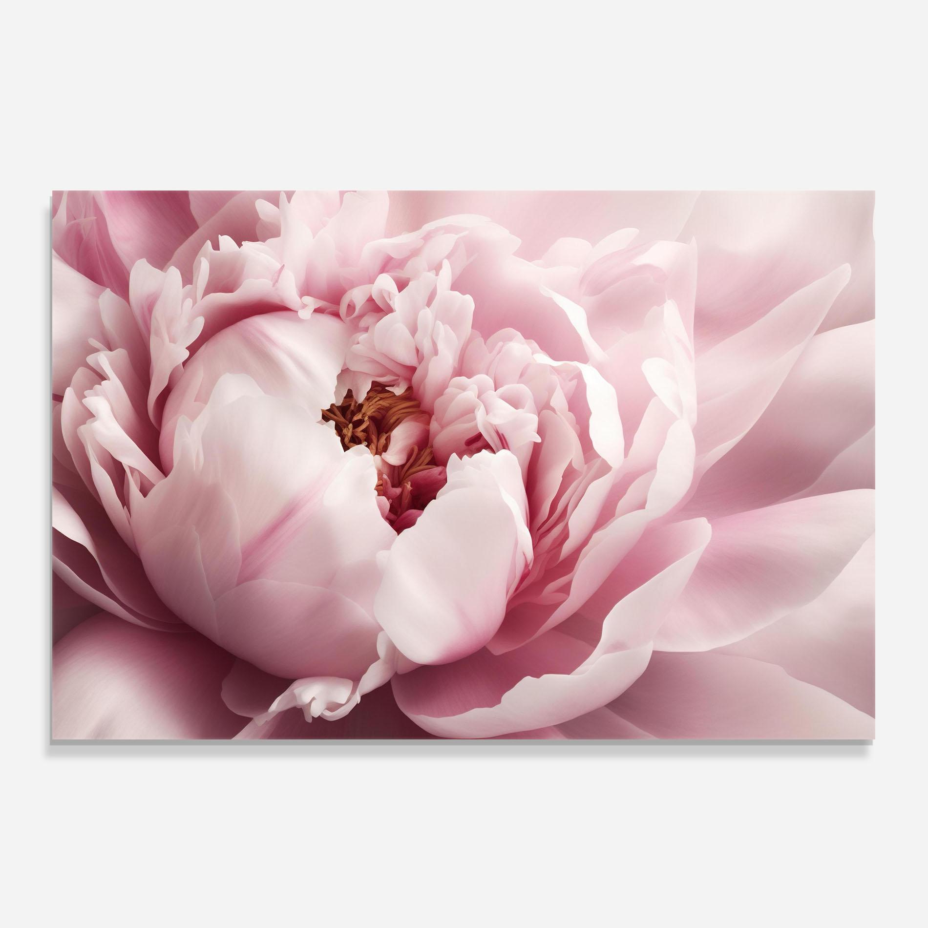 Стъклен панел за кухня Pastel Peony Petals mockup 0