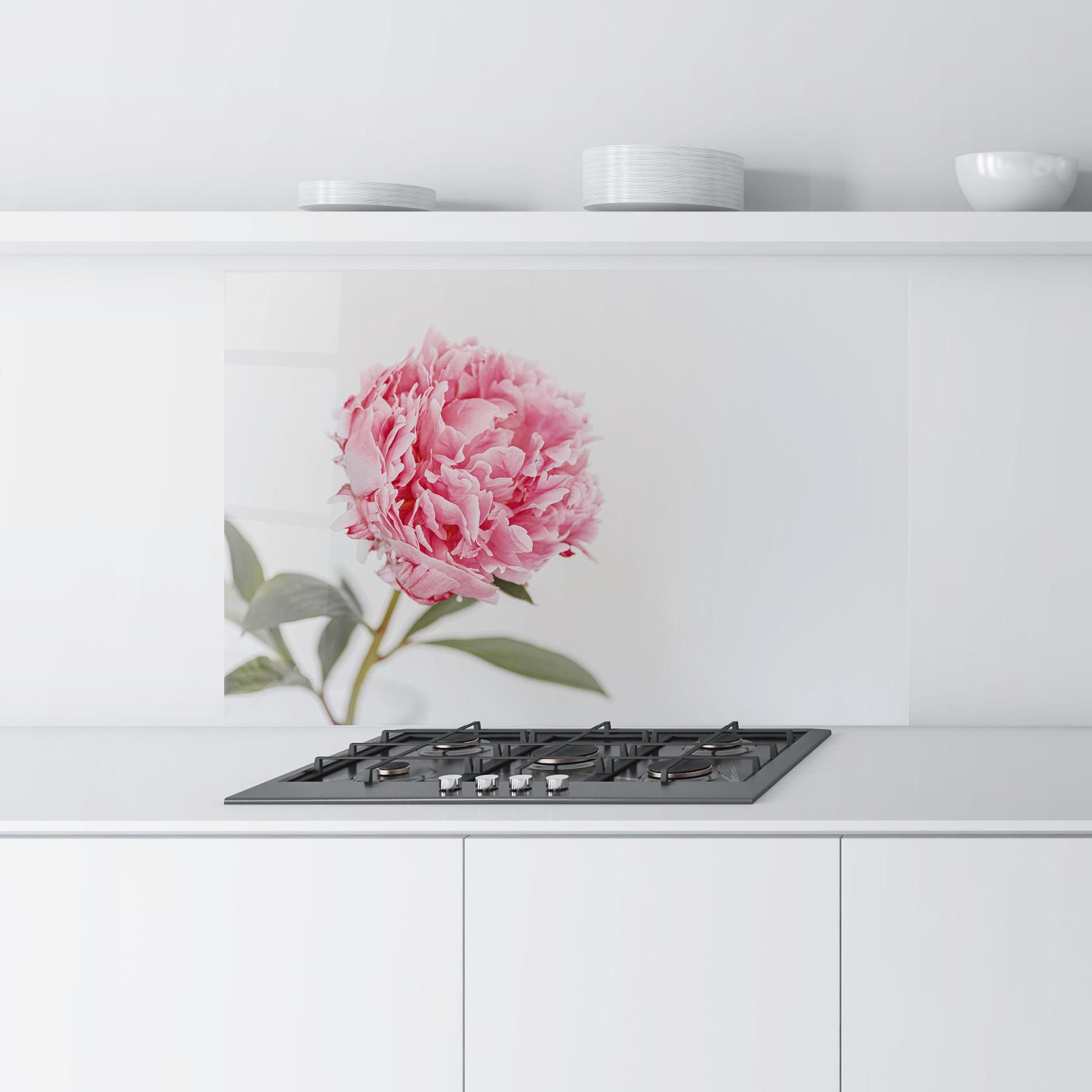 Стъклен панел за кухня One Peony mockup 9