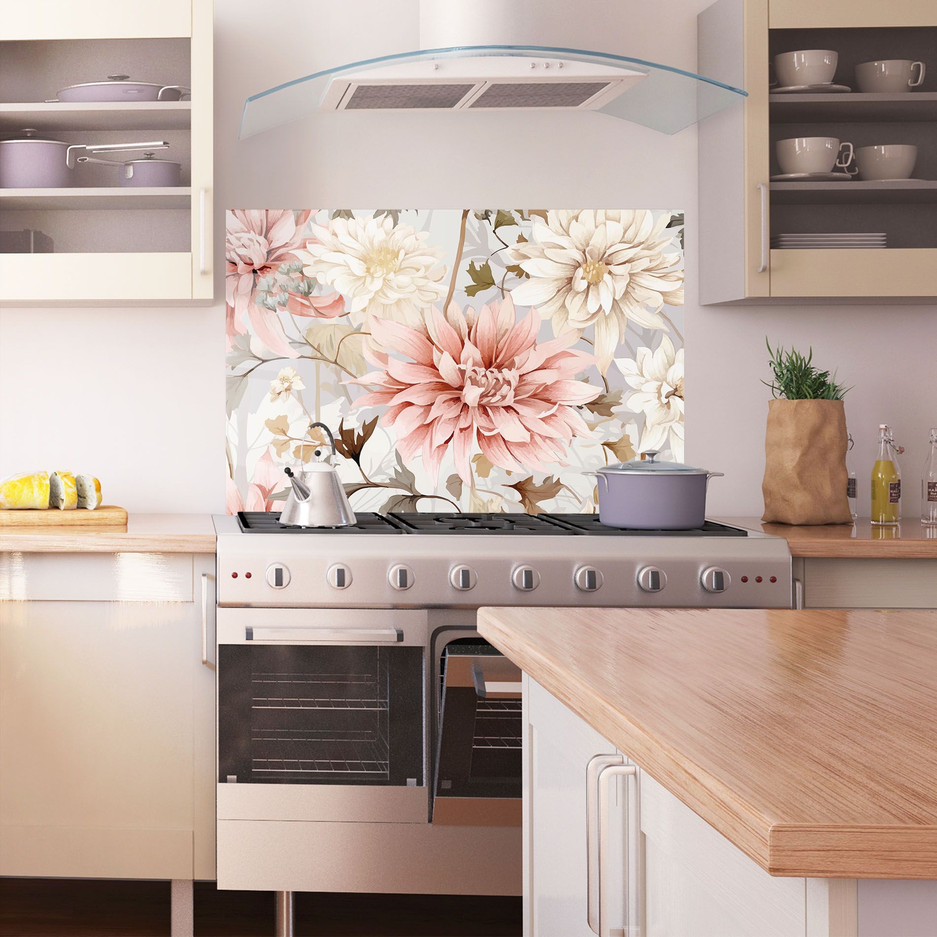 Pink Cream Open Peony mockup 1