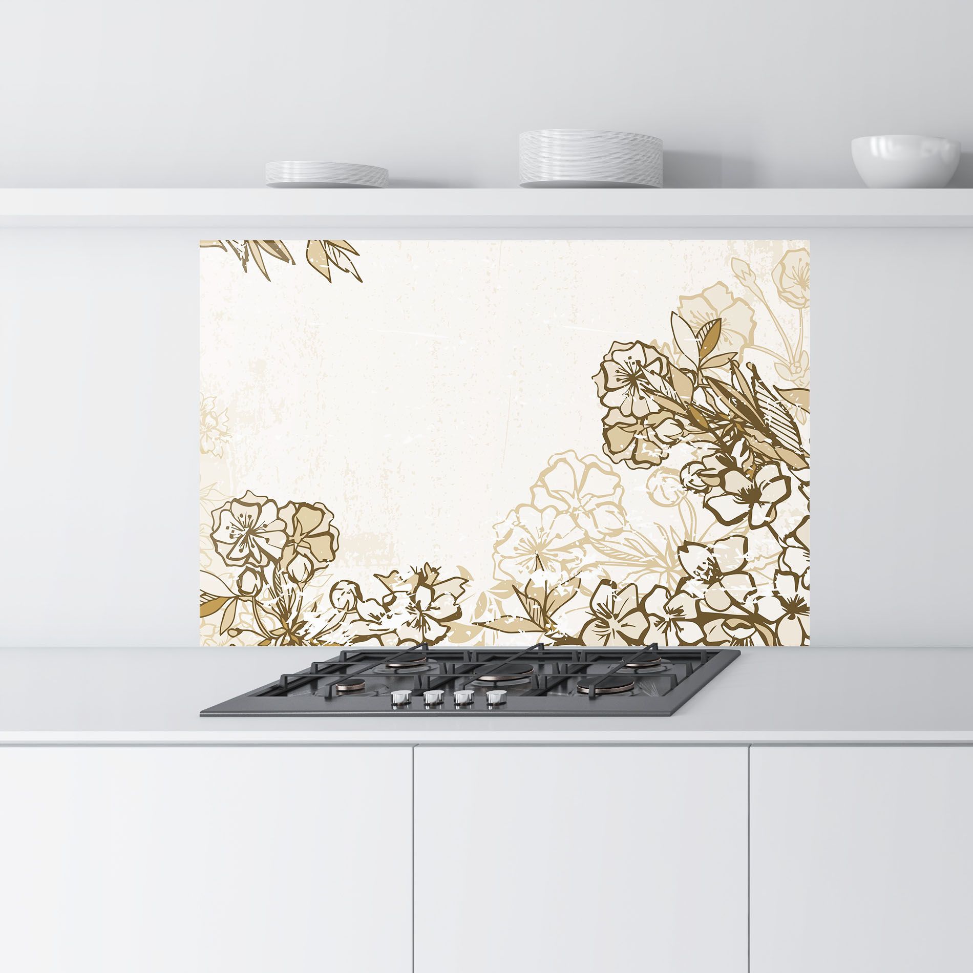 Cream Brown Flower mockup 9