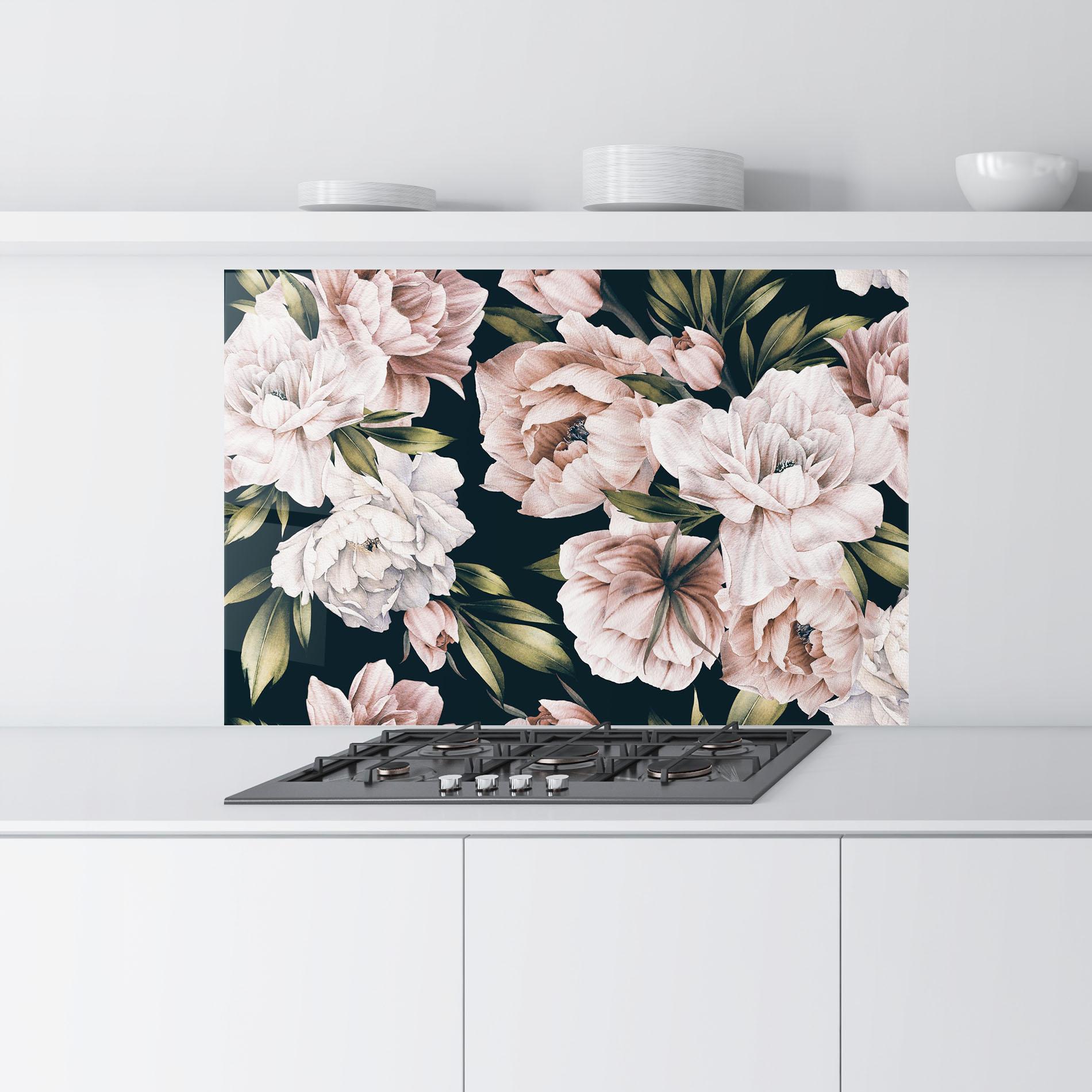 Стъклен панел за кухня Flori De Bujori mockup 9