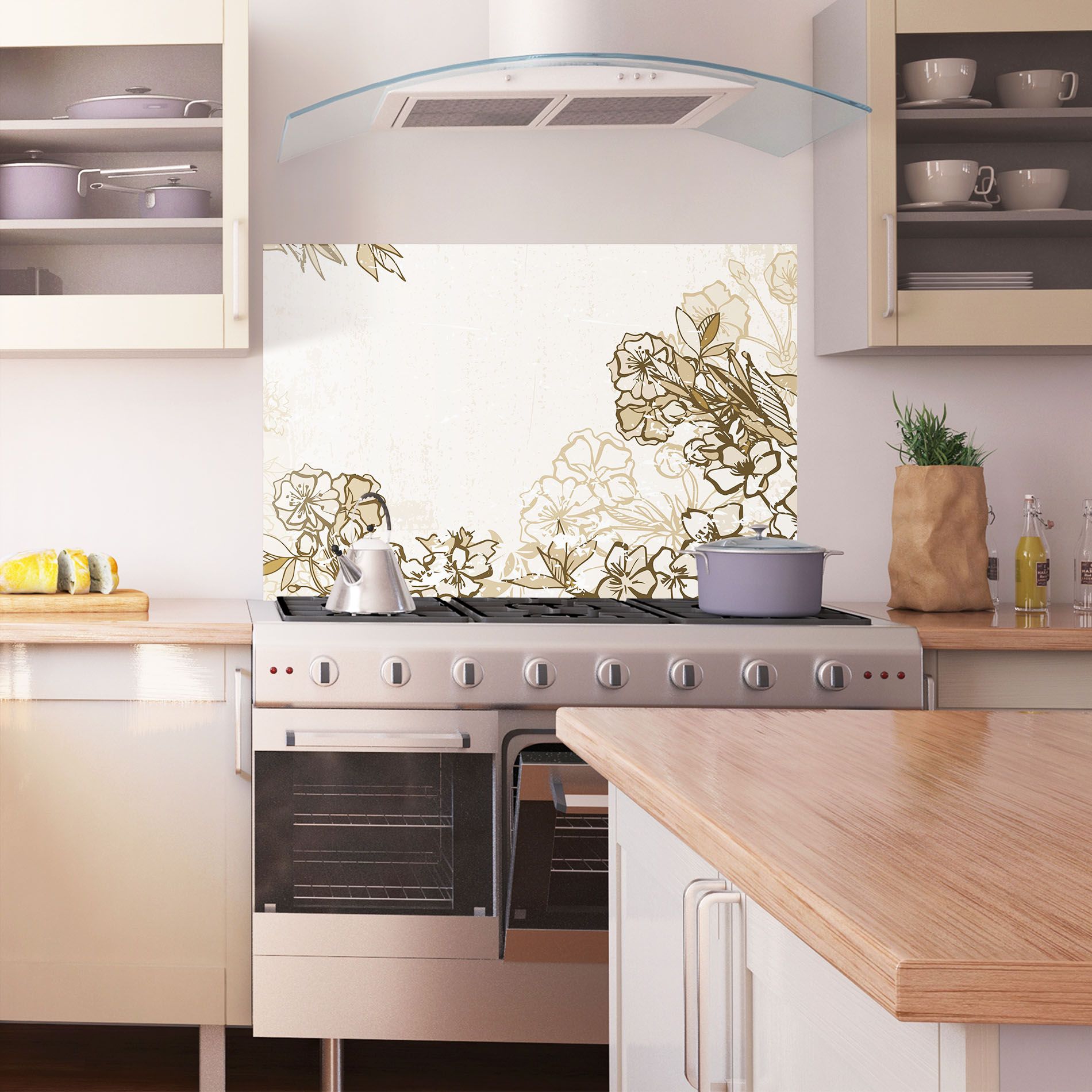 Cream Brown Flower mockup 1