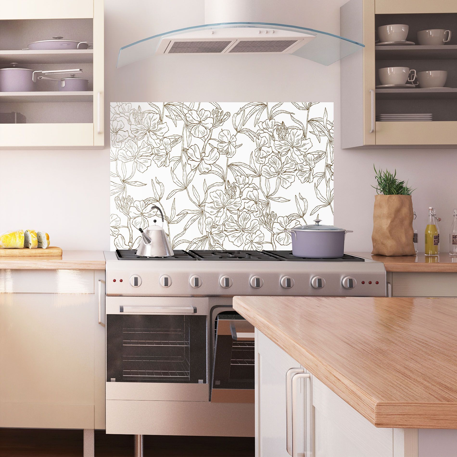 Flower Brown Line mockup 1