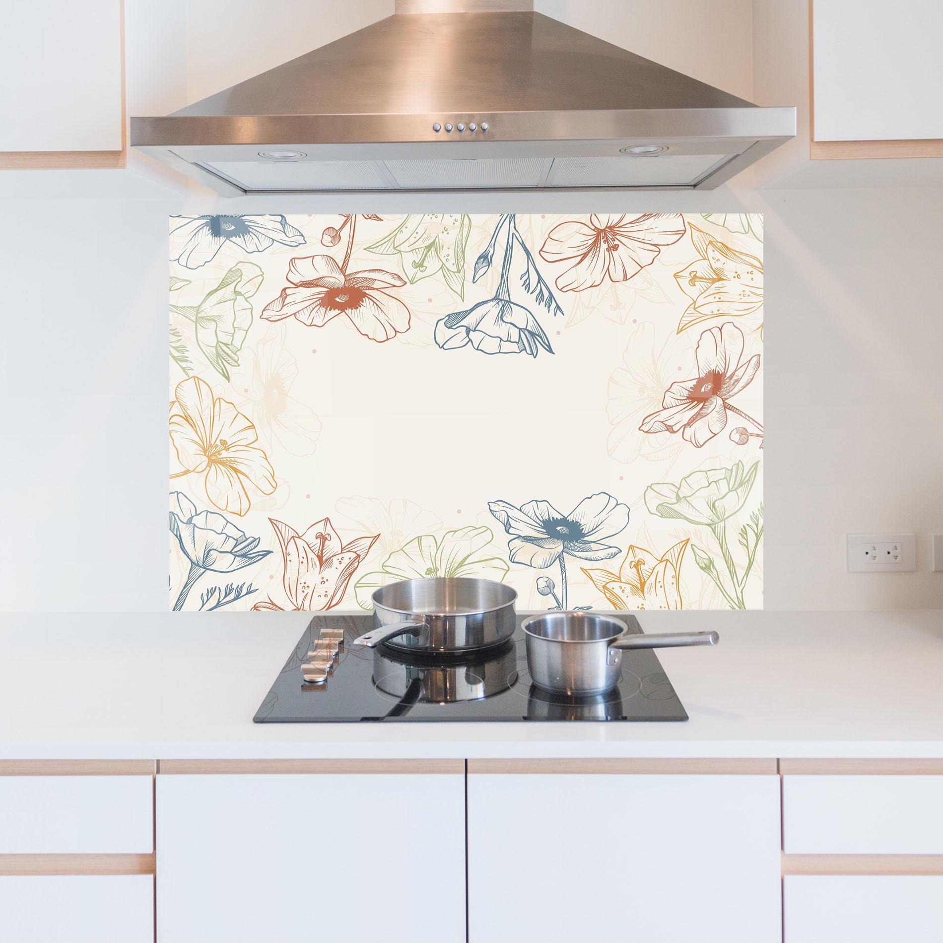 Стъклен панел за кухня Color Mix Line mockup 5