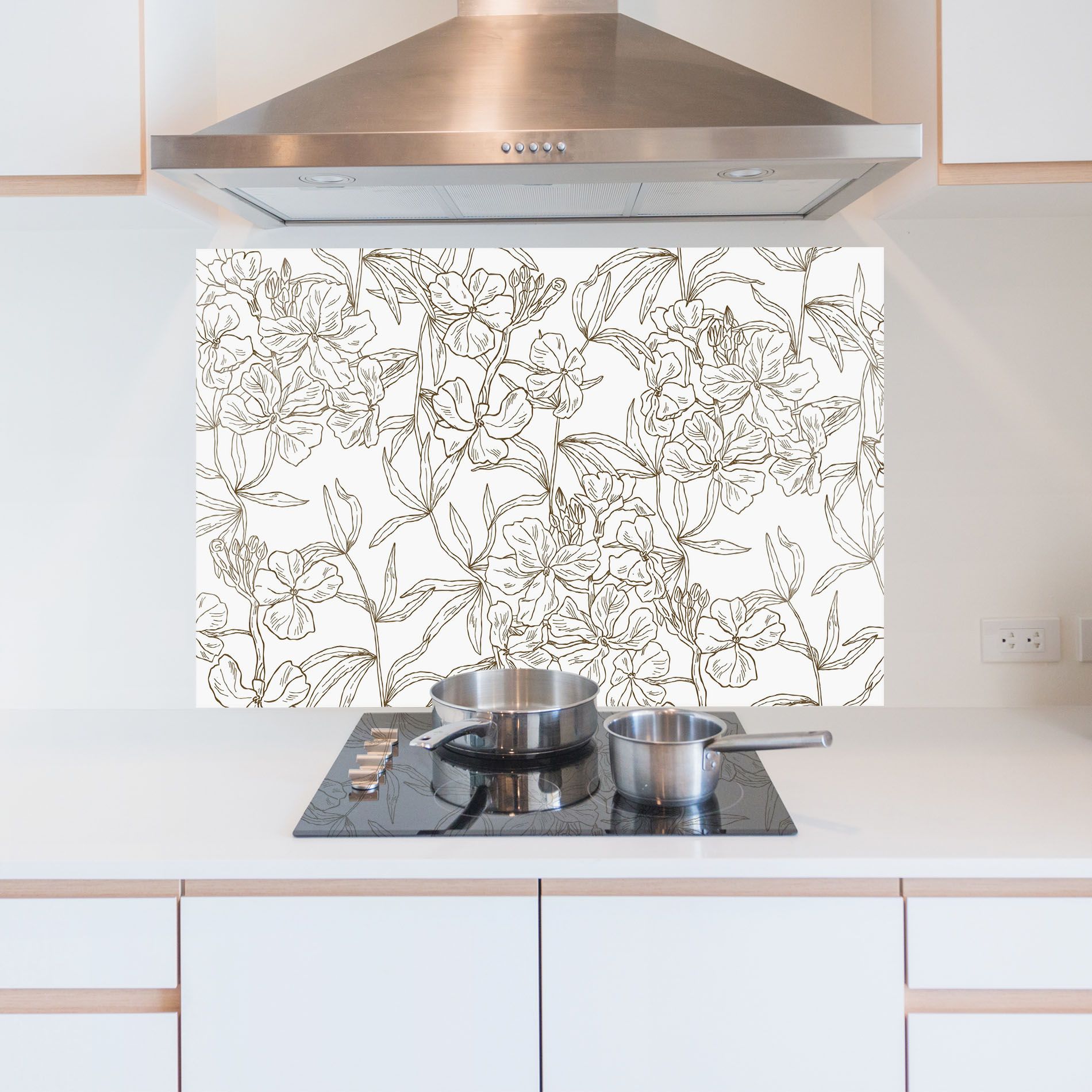 Flower Brown Line mockup 5