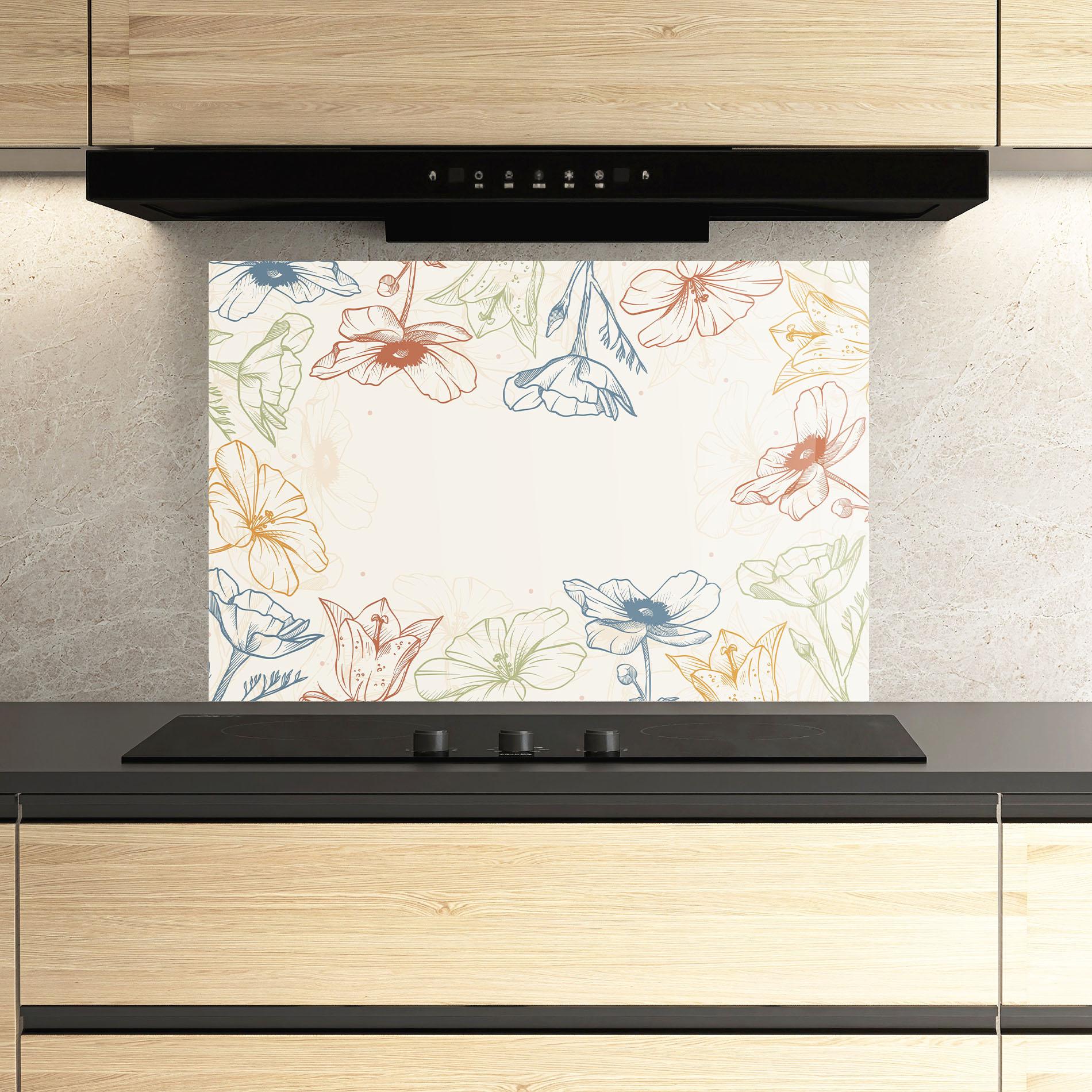 Стъклен панел за кухня Color Mix Line mockup 3