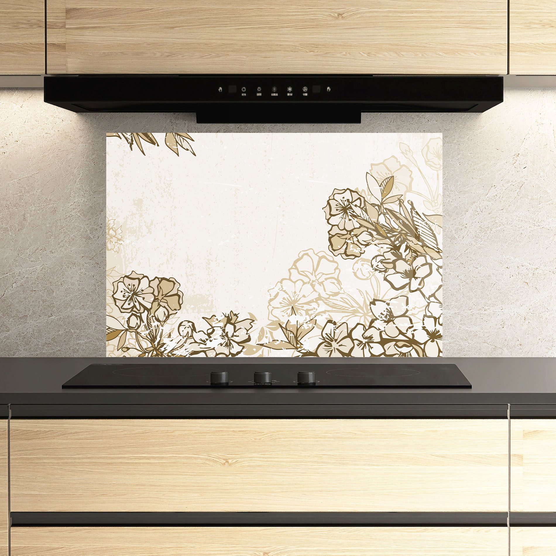 Cream Brown Flower mockup 3