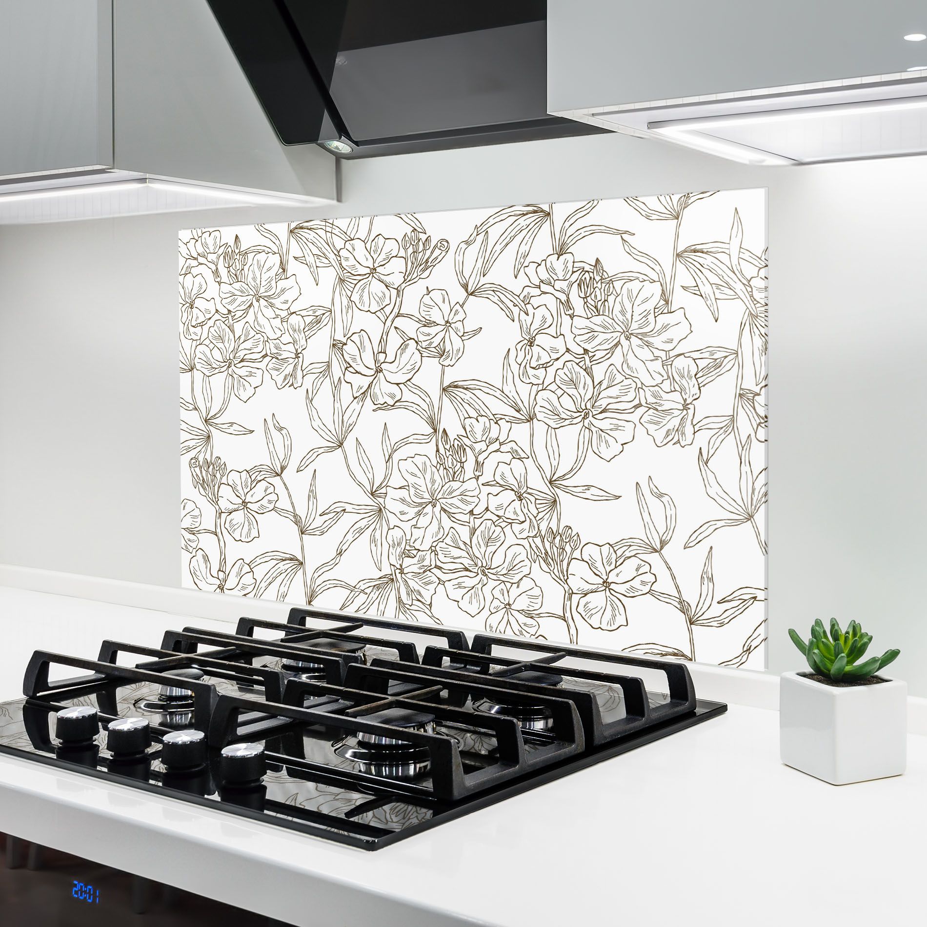 Flower Brown Line mockup 6