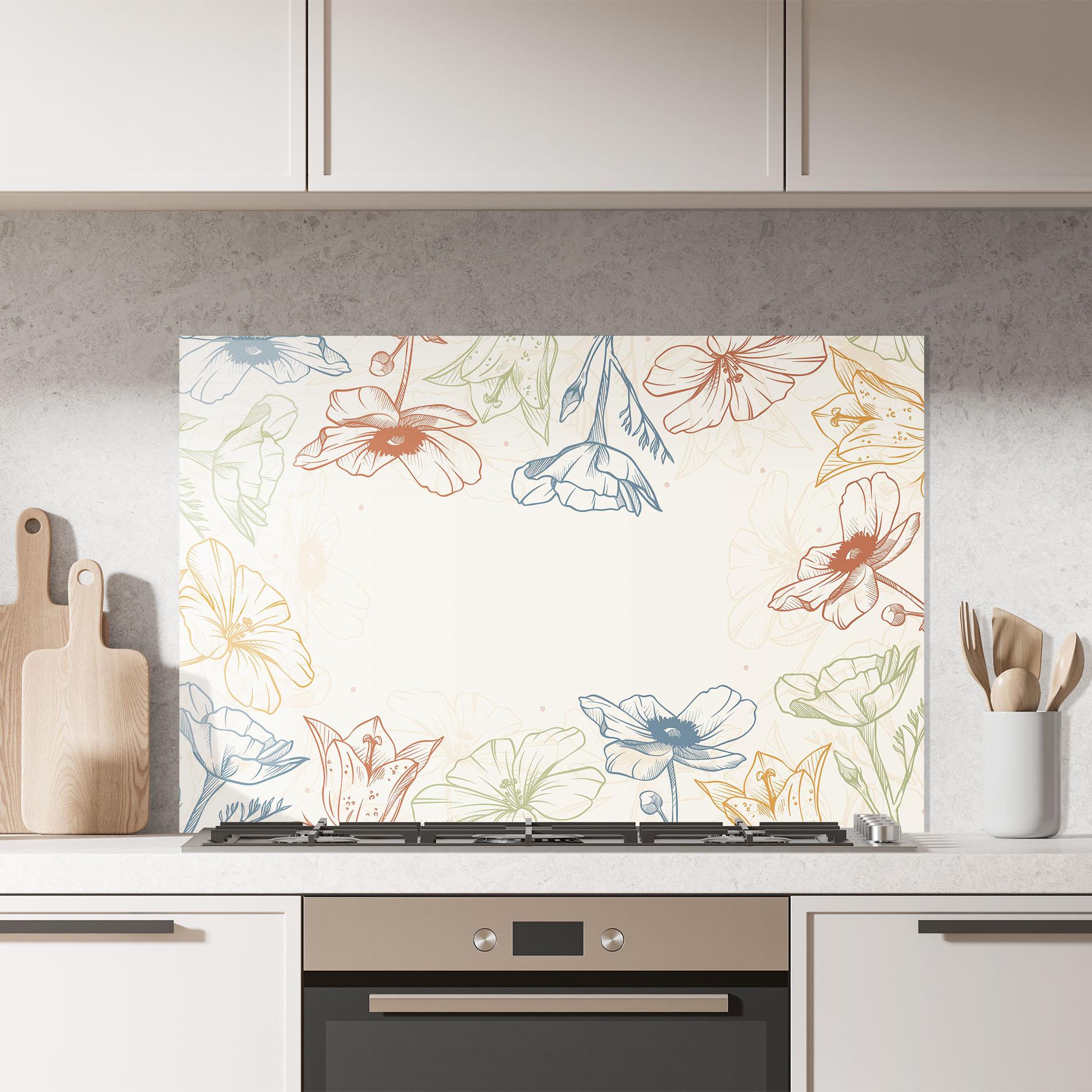 Стъклен панел за кухня Color Mix Line mockup 7