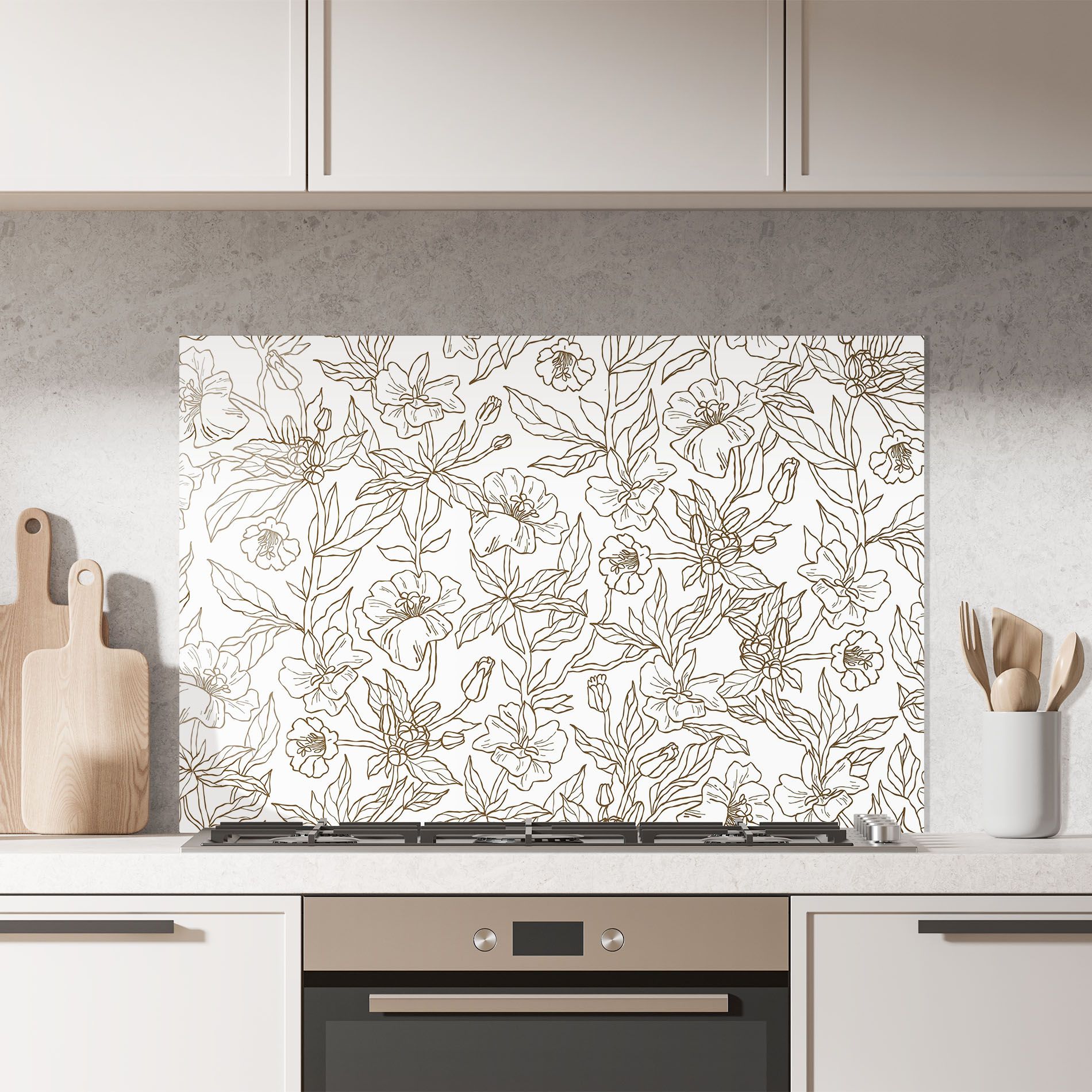 Cream Line Flowers mockup 7