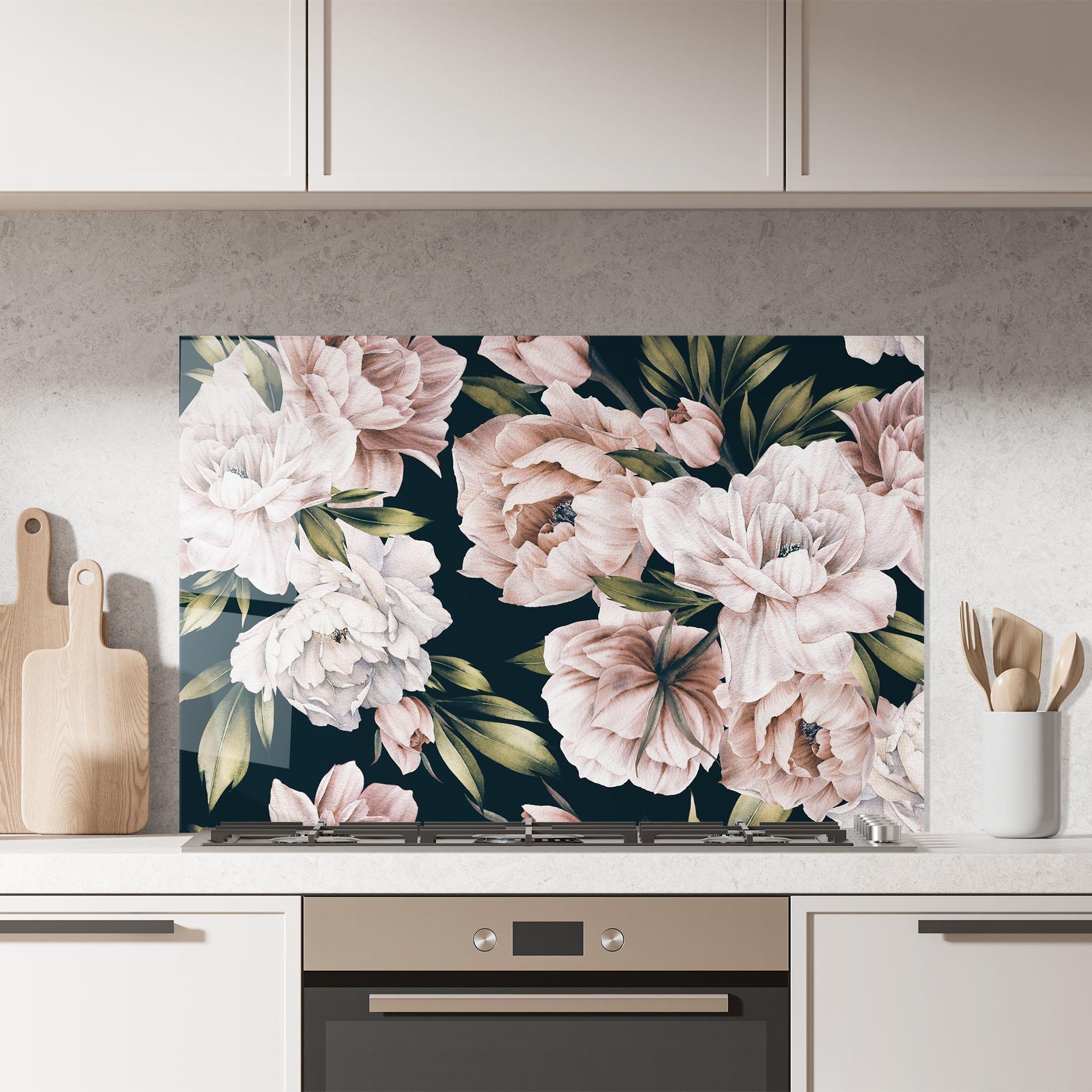 Стъклен панел за кухня Flori De Bujori mockup 7