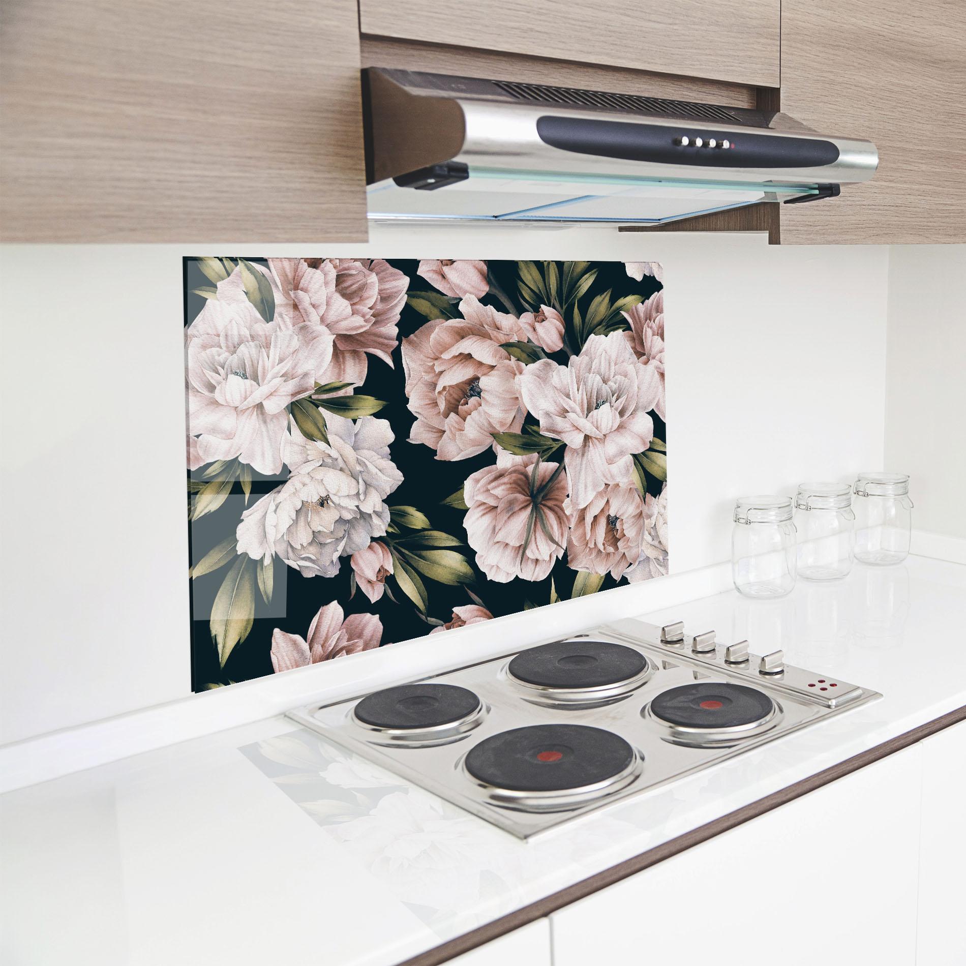 Стъклен панел за кухня Flori De Bujori mockup 8