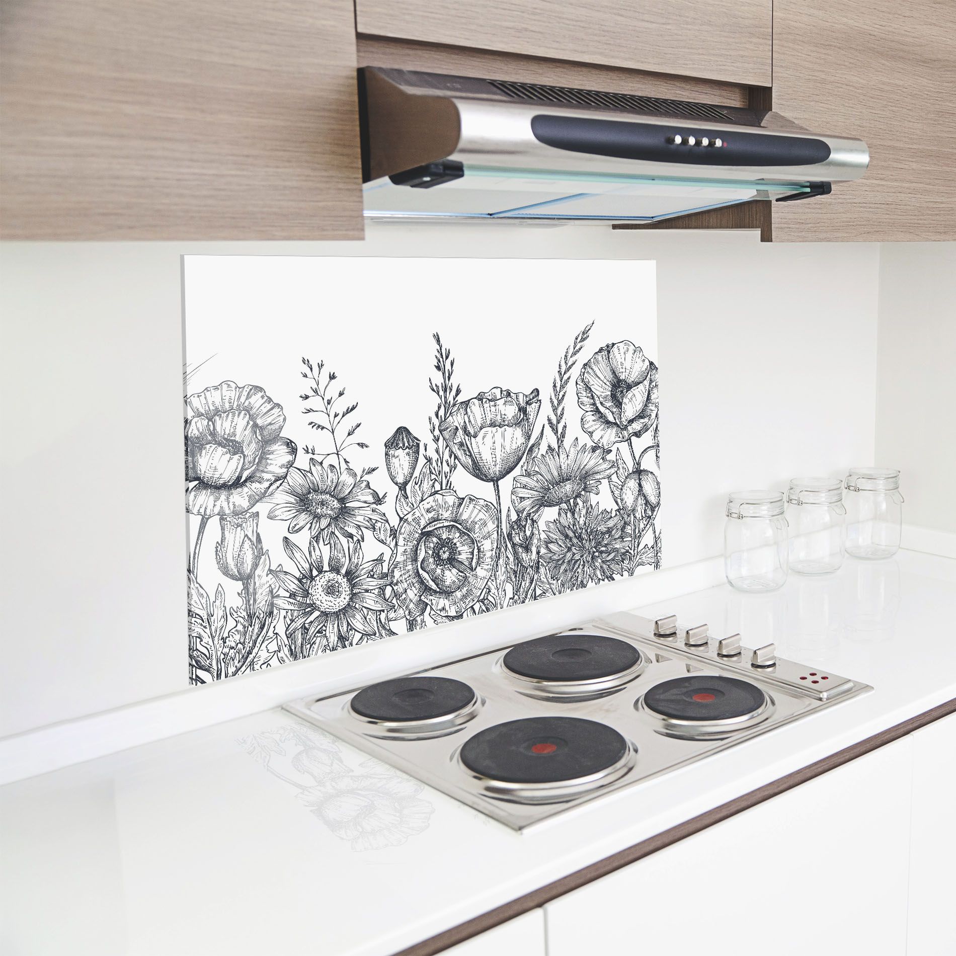 Flower Grey Line mockup 8