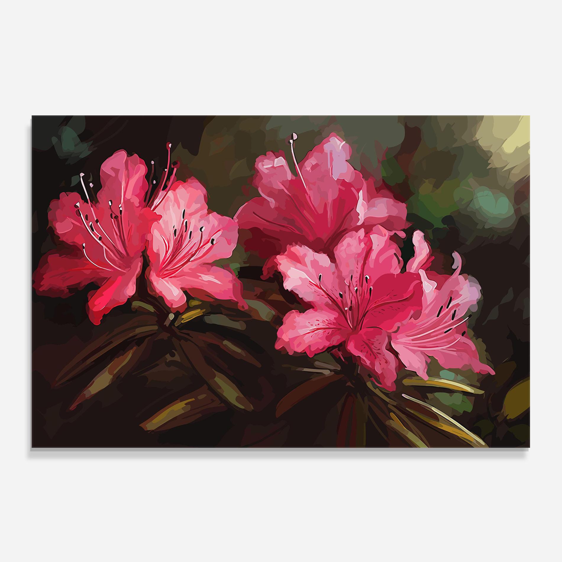 Стъклен панел за кухня Pink Exotic Art mockup 0