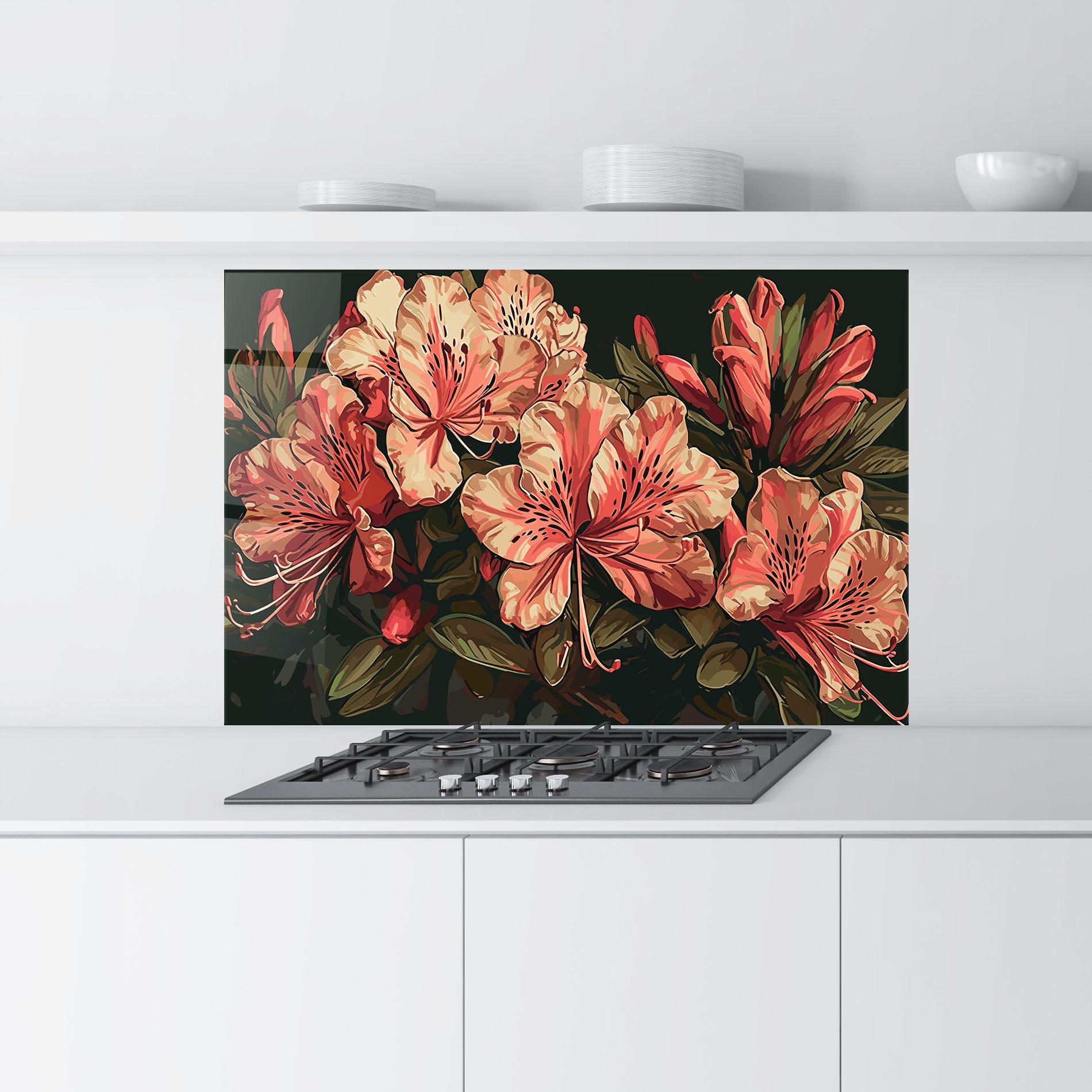 Стъклен панел за кухня Cream Exotic Art mockup 9