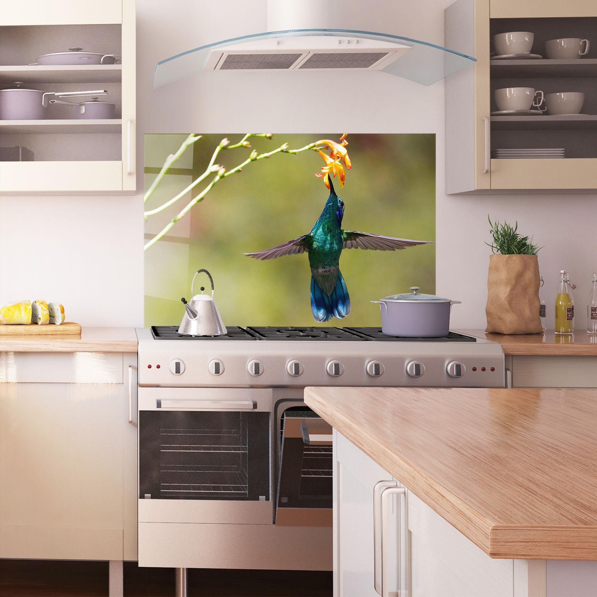 Стъклен панел за кухня Orange Flower Exotic mockup 1