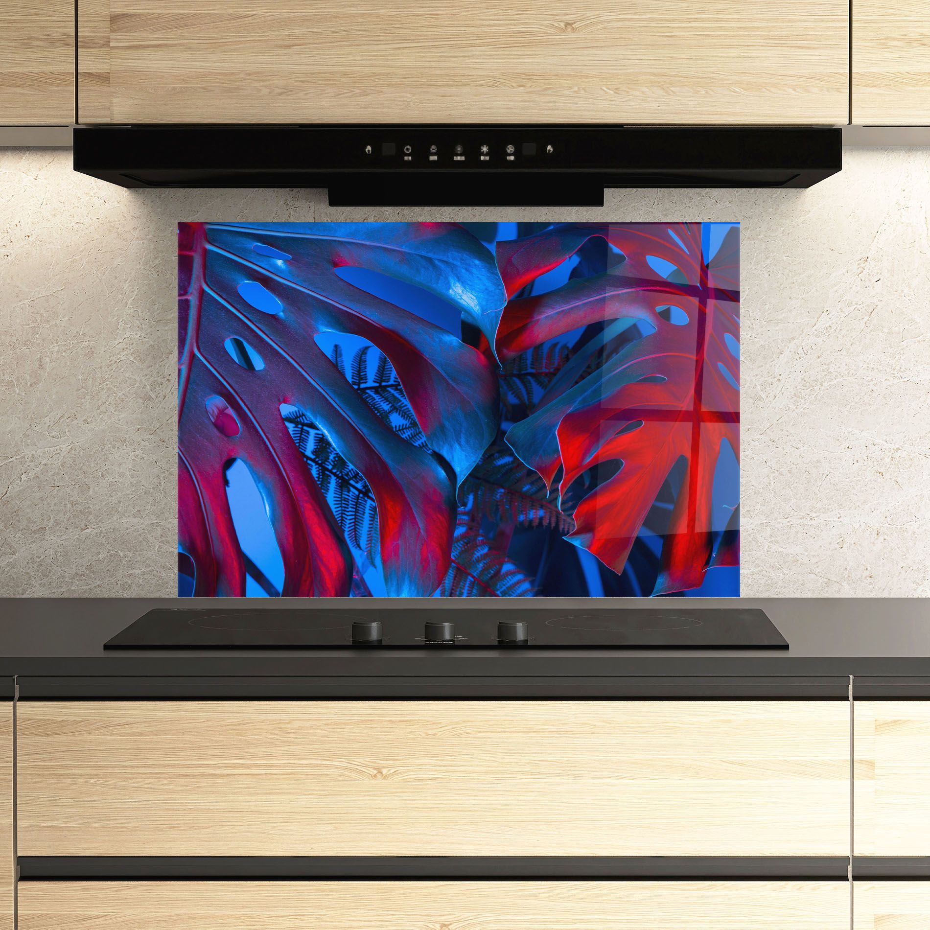 Exotic Blue Leaf mockup 3