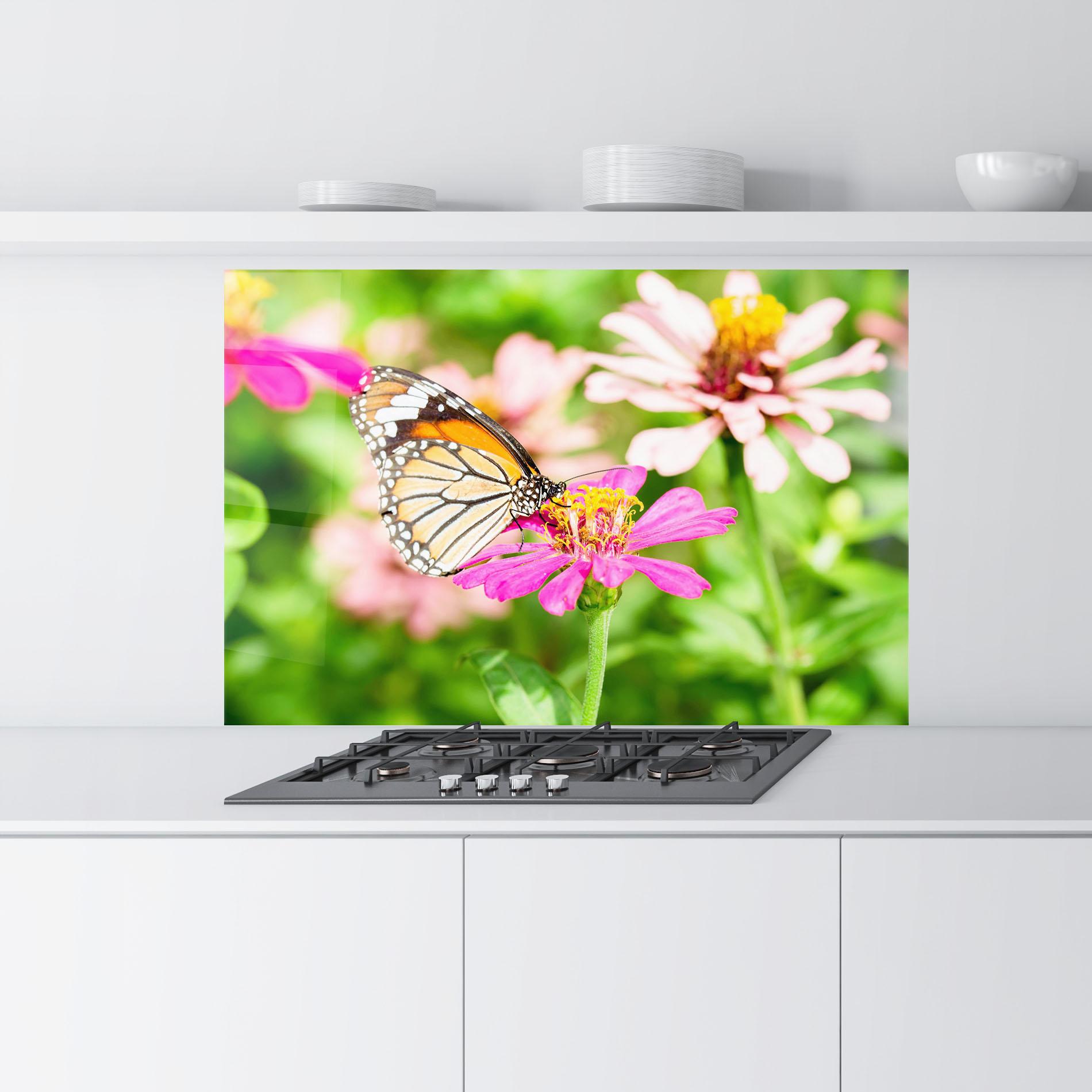 Стъклен панел за кухня Daylight Butterfly mockup 9