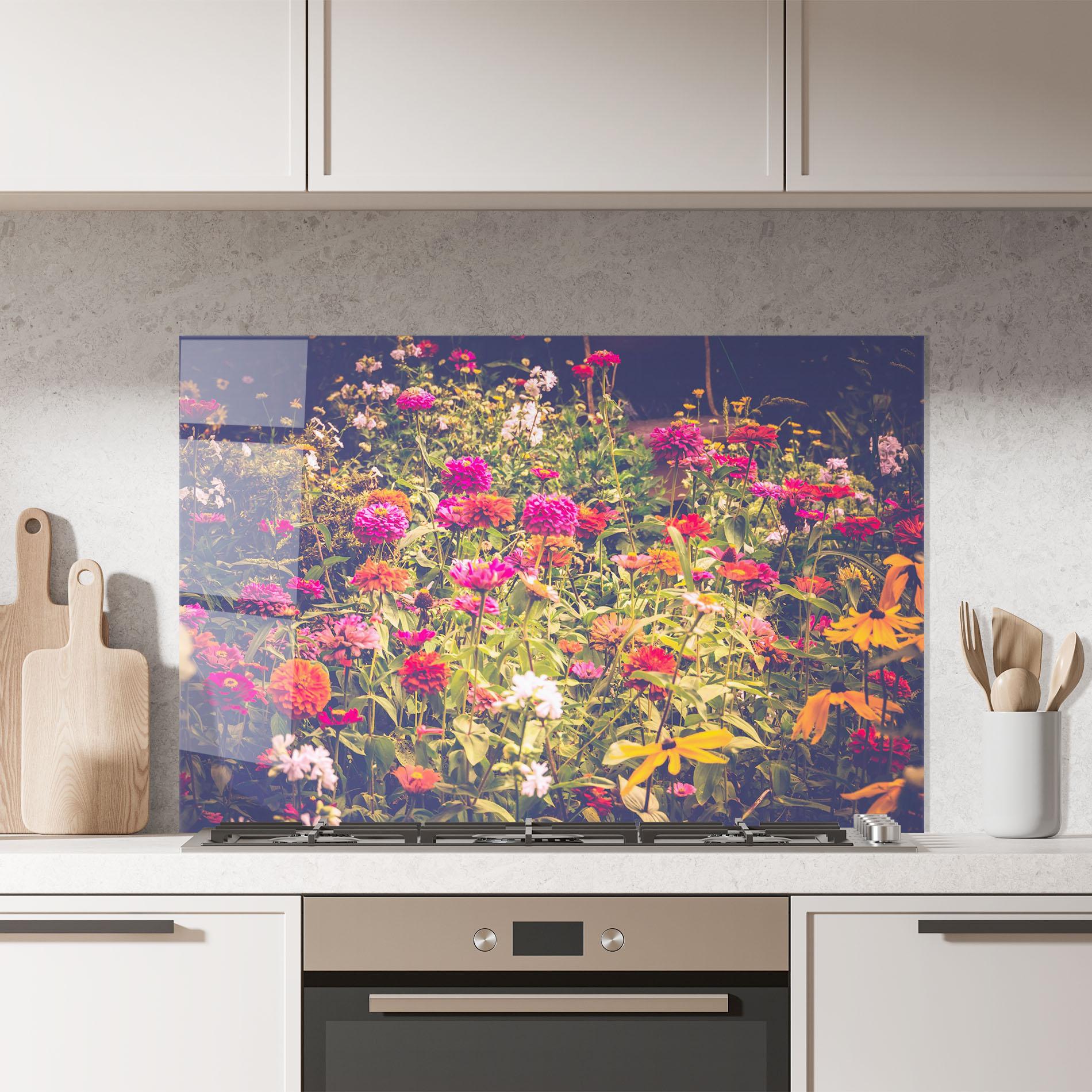 Стъклен панел за кухня Colorful Wild Field mockup 7