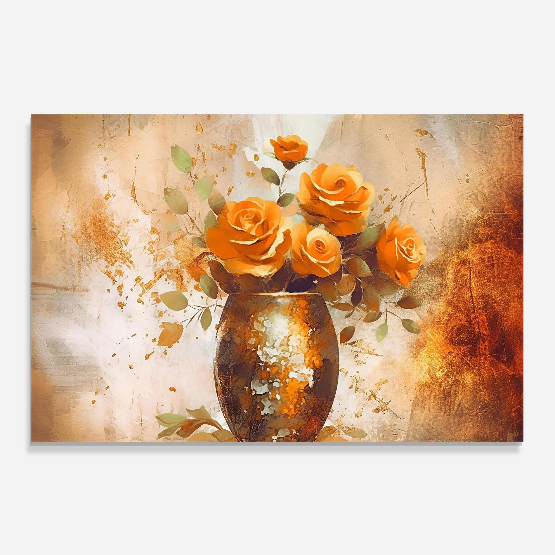 Стъклен панел за кухня Brown Vase Art mockup 0