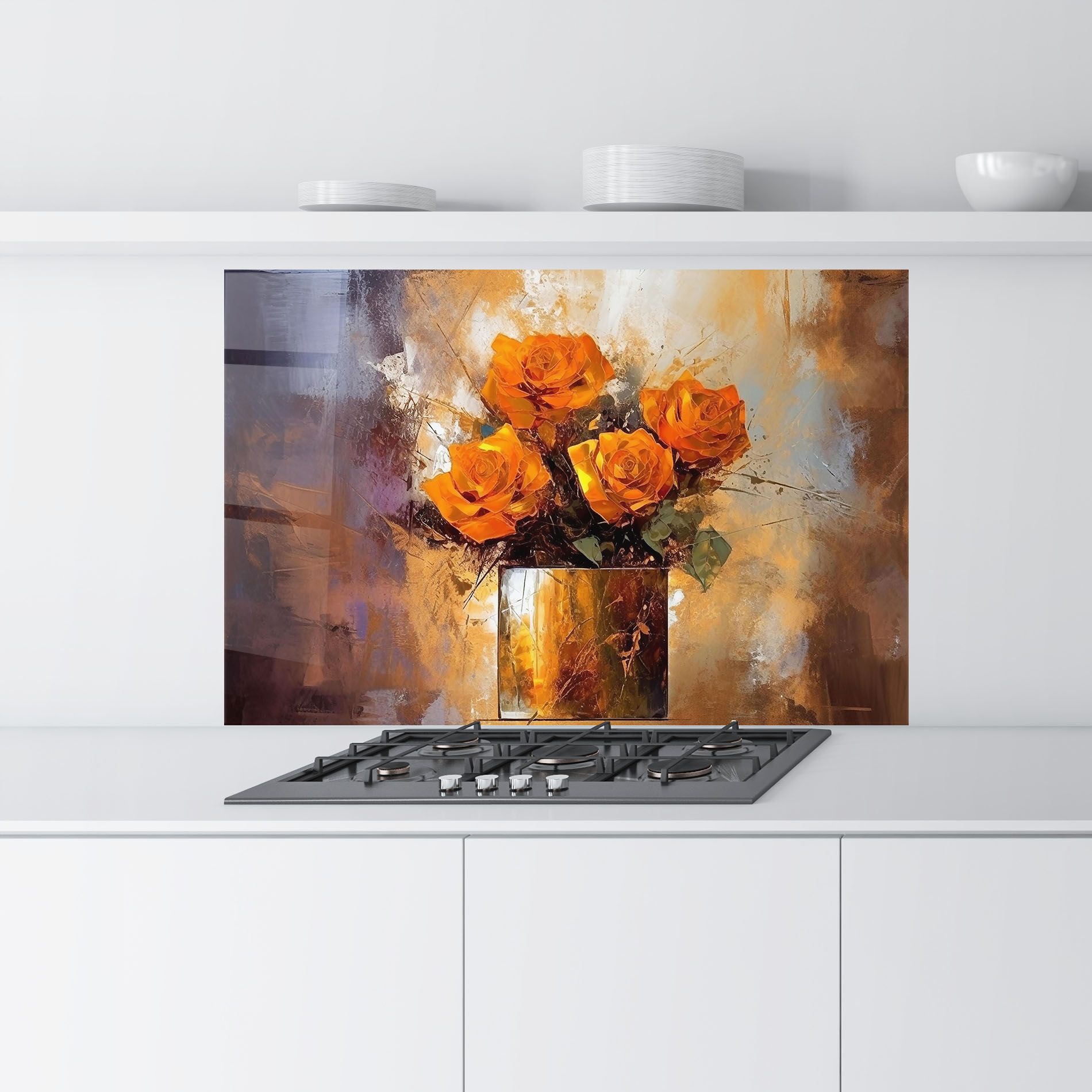 Vase Orange Rose mockup 9