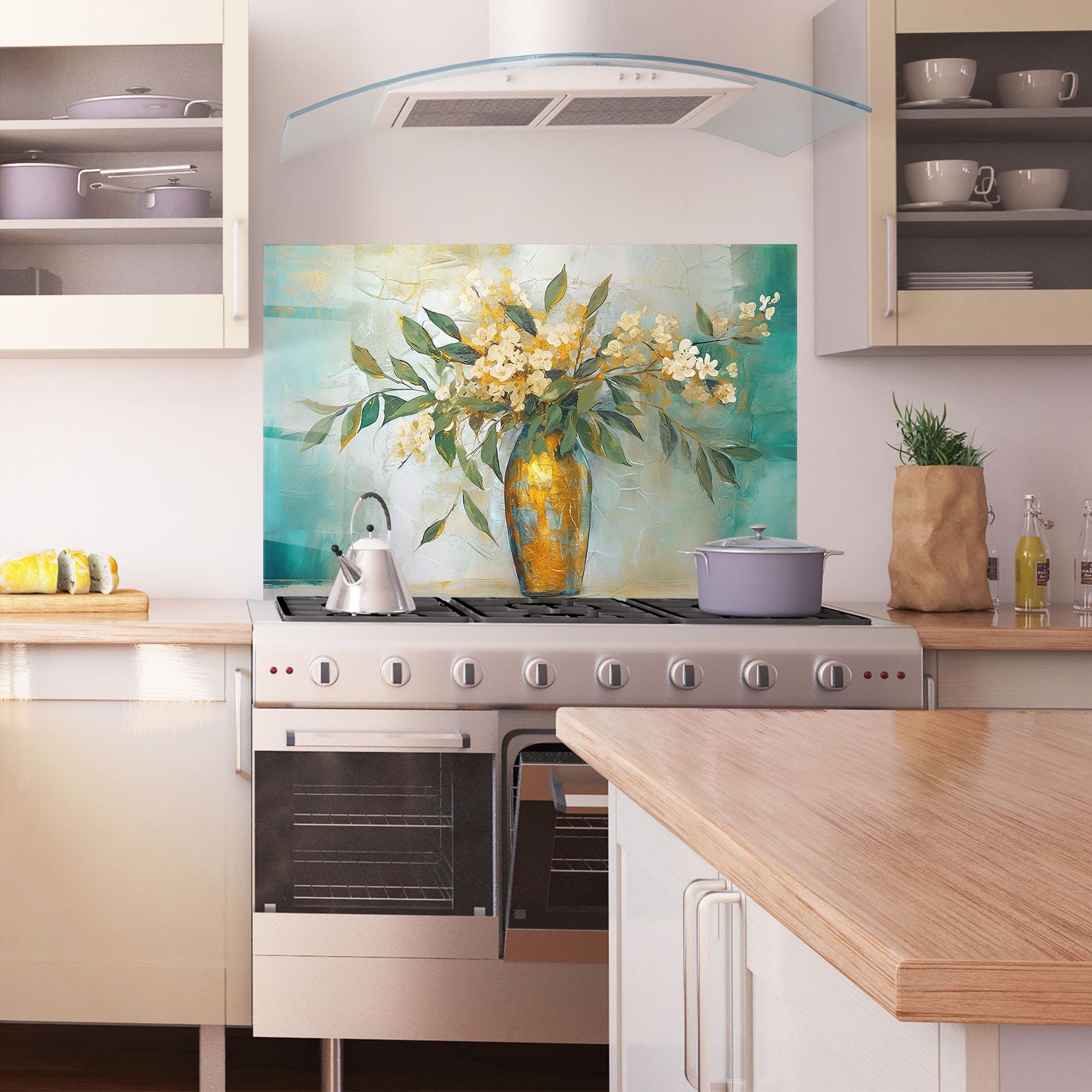 Стъклен панел за кухня Abstract Vase Art mockup 1