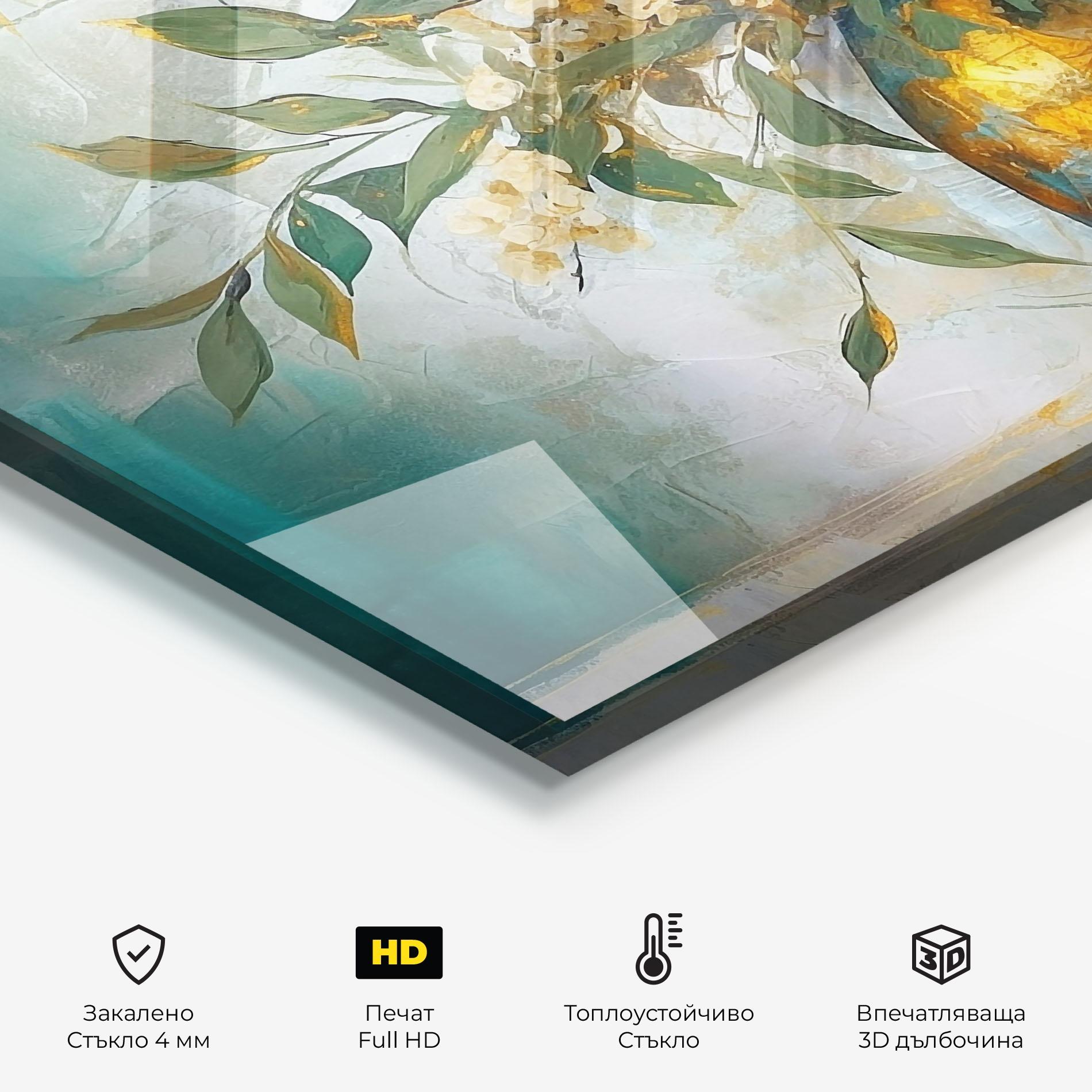 Стъклен панел за кухня Abstract Vase Art mockup 2